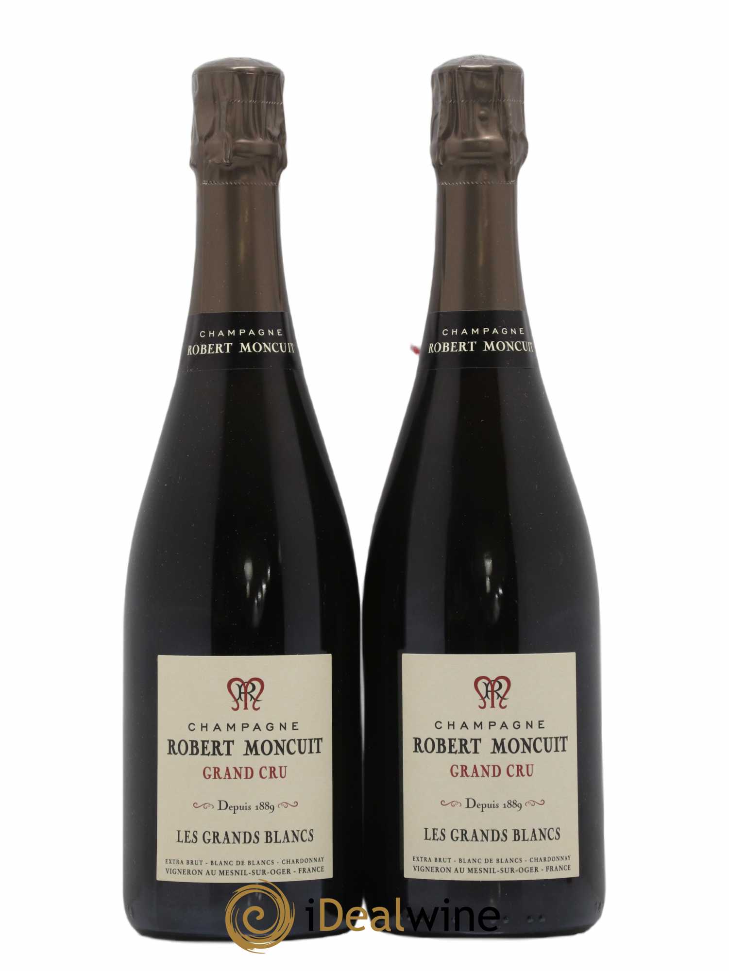 Les Grands Blancs Grand Cru Extra-Brut Robert Moncuit - Lot de 2 bouteilles - 0