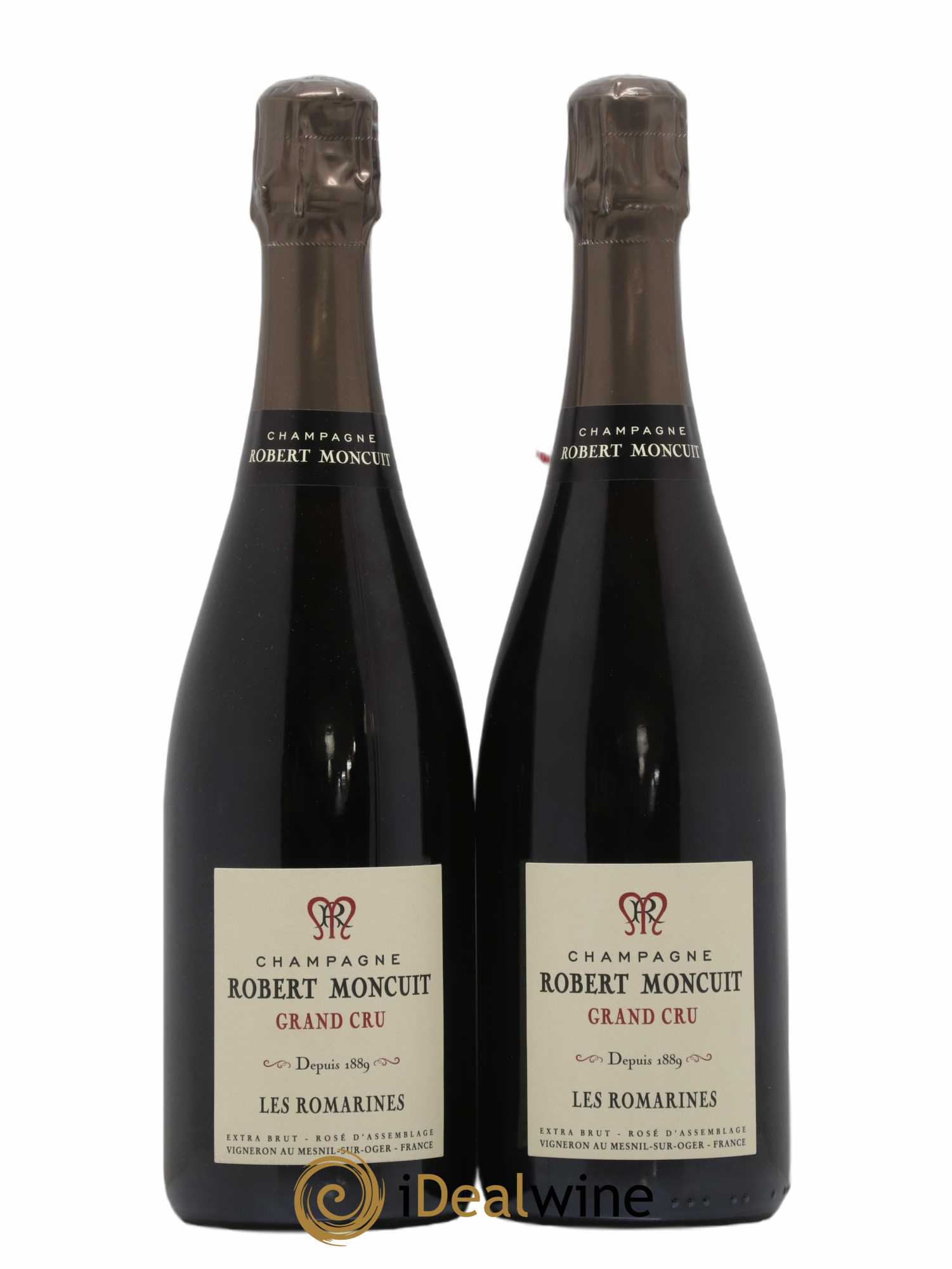 Champagne Grand Cru Extra Brut Robert Moncuit Les Romarines - Lot of 2 bottles - 0