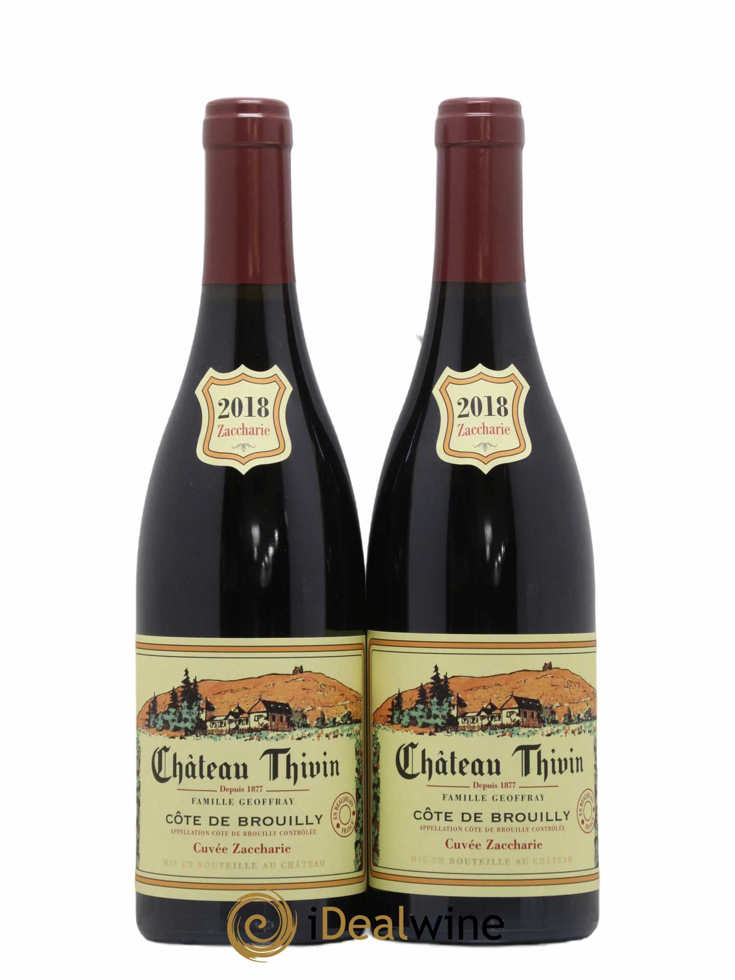 Côte de Brouilly Cuvée Zaccharie Château Thivin 2018 - Lot de 2 bouteilles - 0