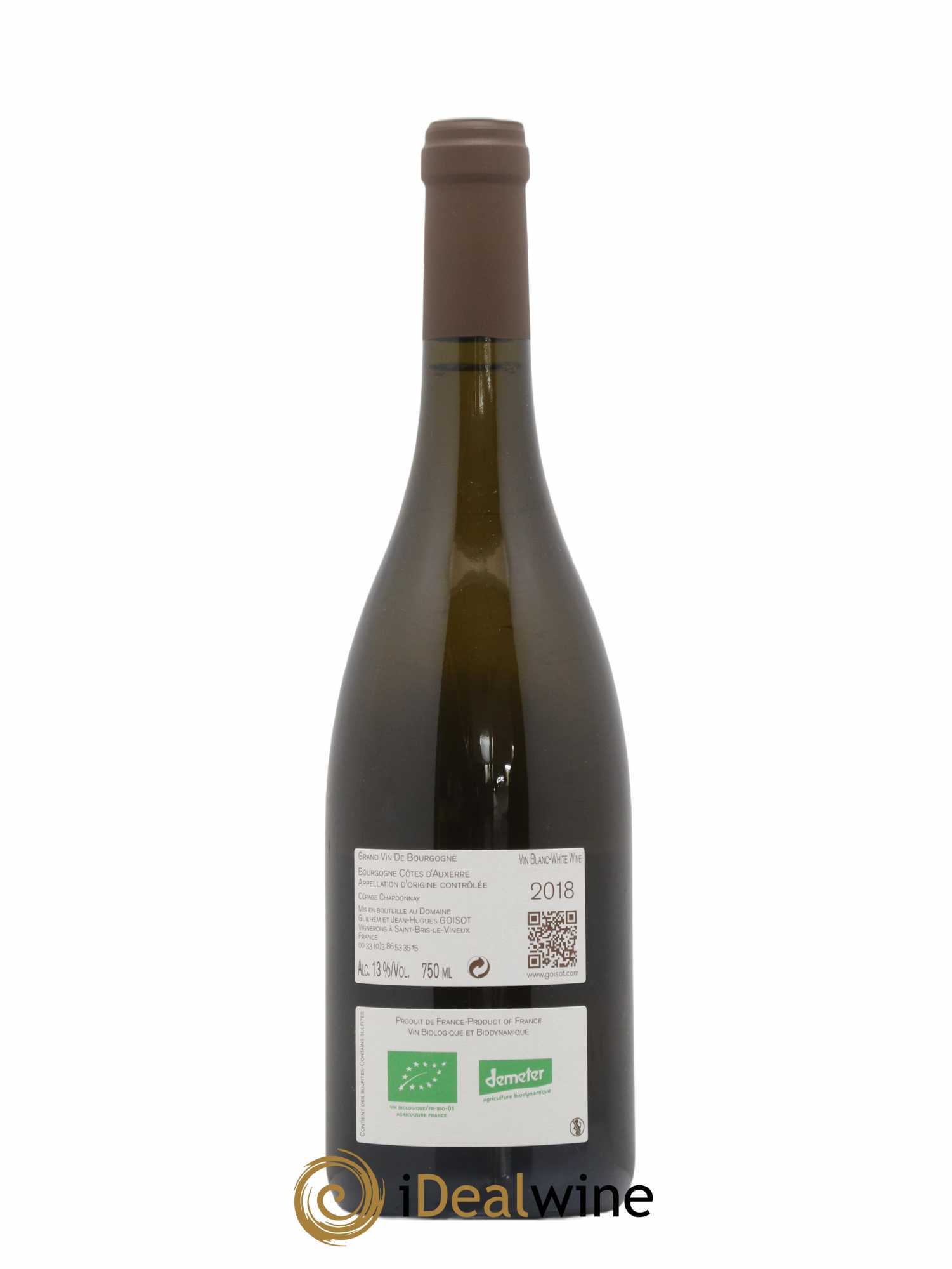 Bourgogne Côtes D'Auxerre Goisot 2018 - Lot de 1 bouteille - 1