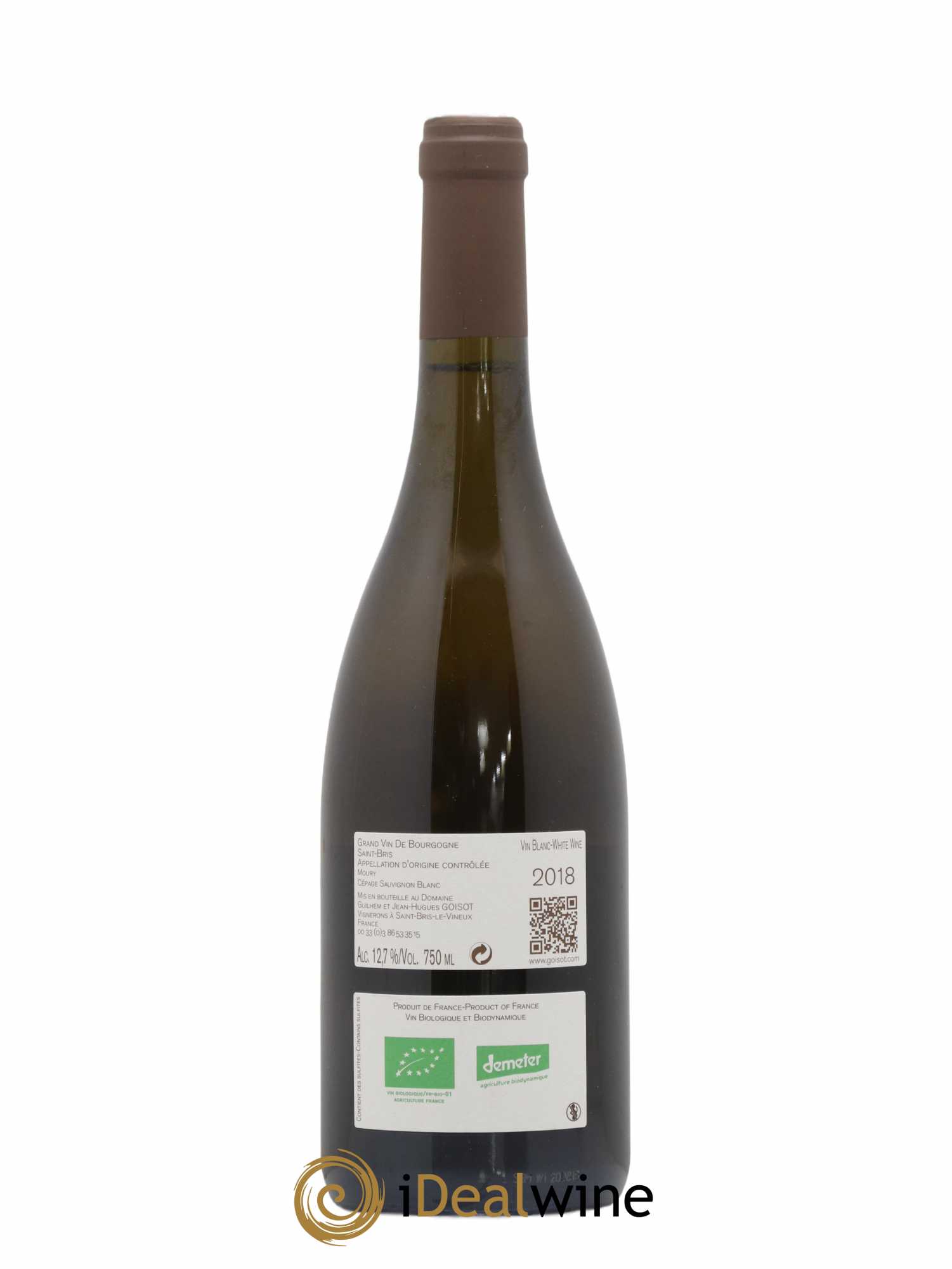 Bourgogne Saint-Bris Moury Goisot 2018 - Lot de 1 bouteille - 1
