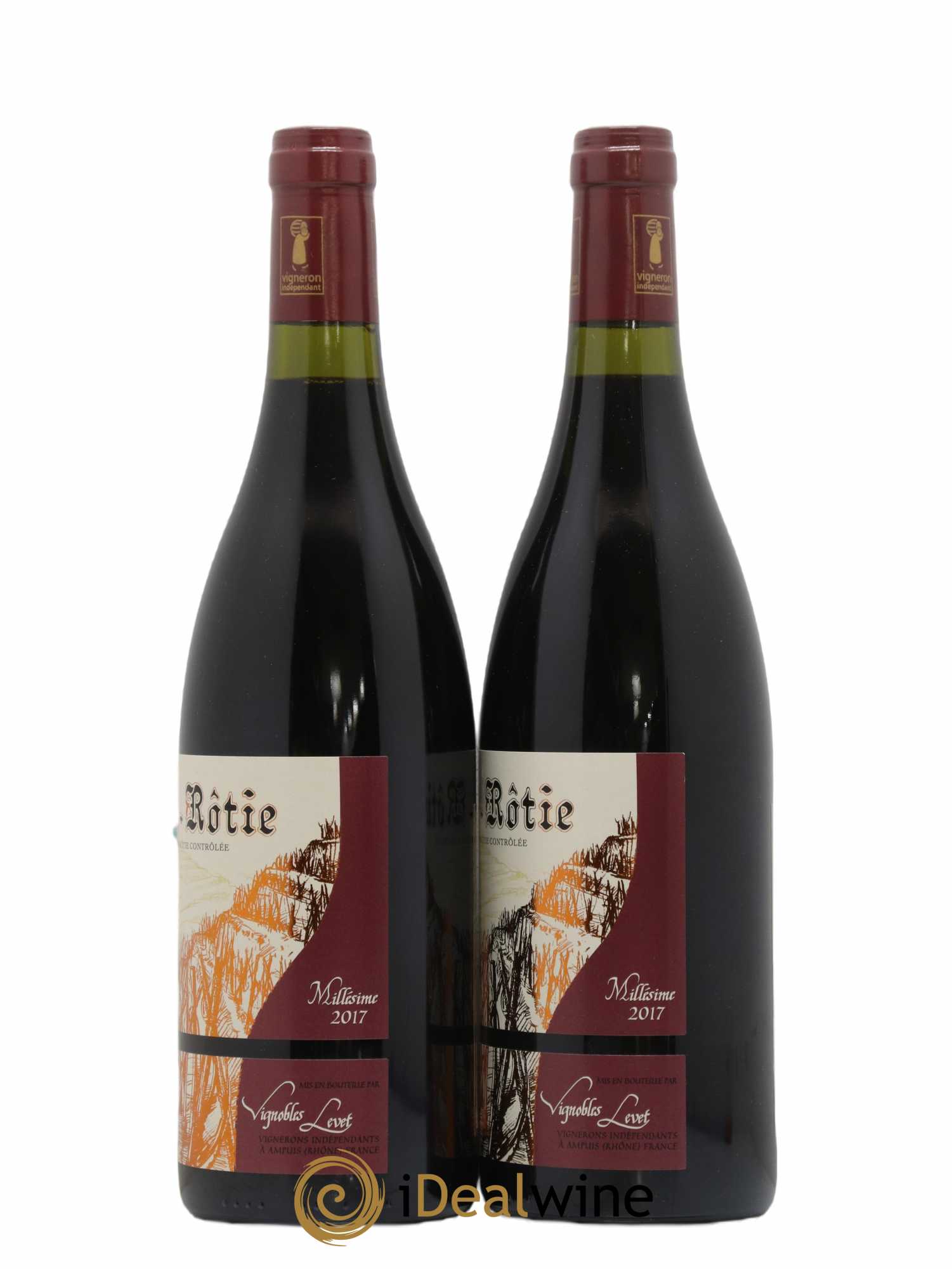 Côte-Rôtie Améthyste Vignobles Levet 2017 - Lot of 2 bottles - 1