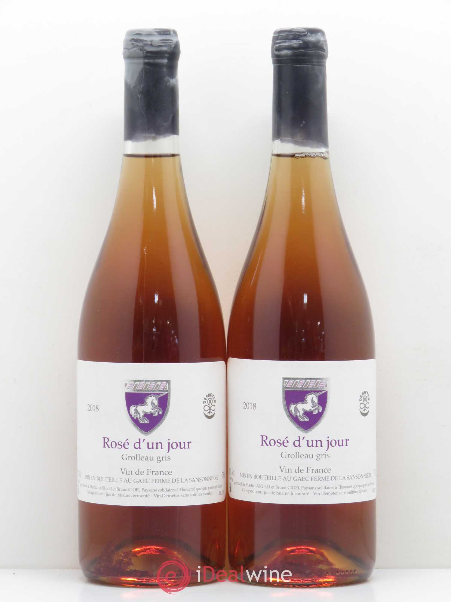 Divers Rosé d'un jour Ferme de la Sansonnière (sans prix de réserve) 2018 - Posten von 2 Flaschen - 0