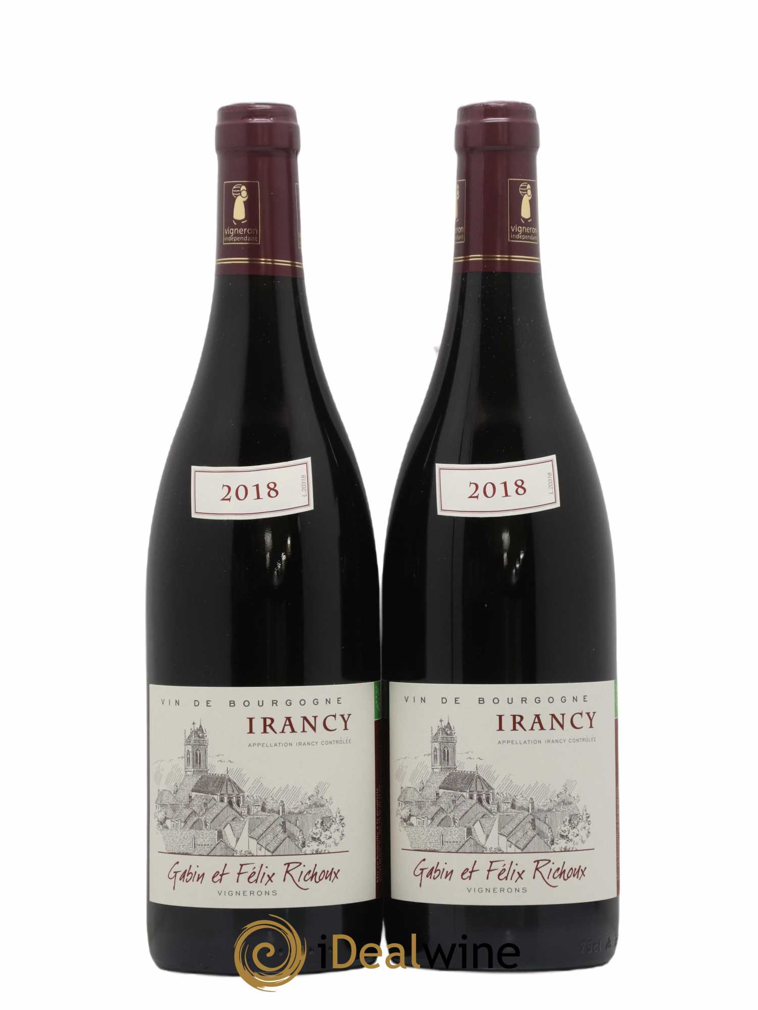 Irancy Gabin et Félix Richoux 2018 - Lot de 2 bouteilles - 0