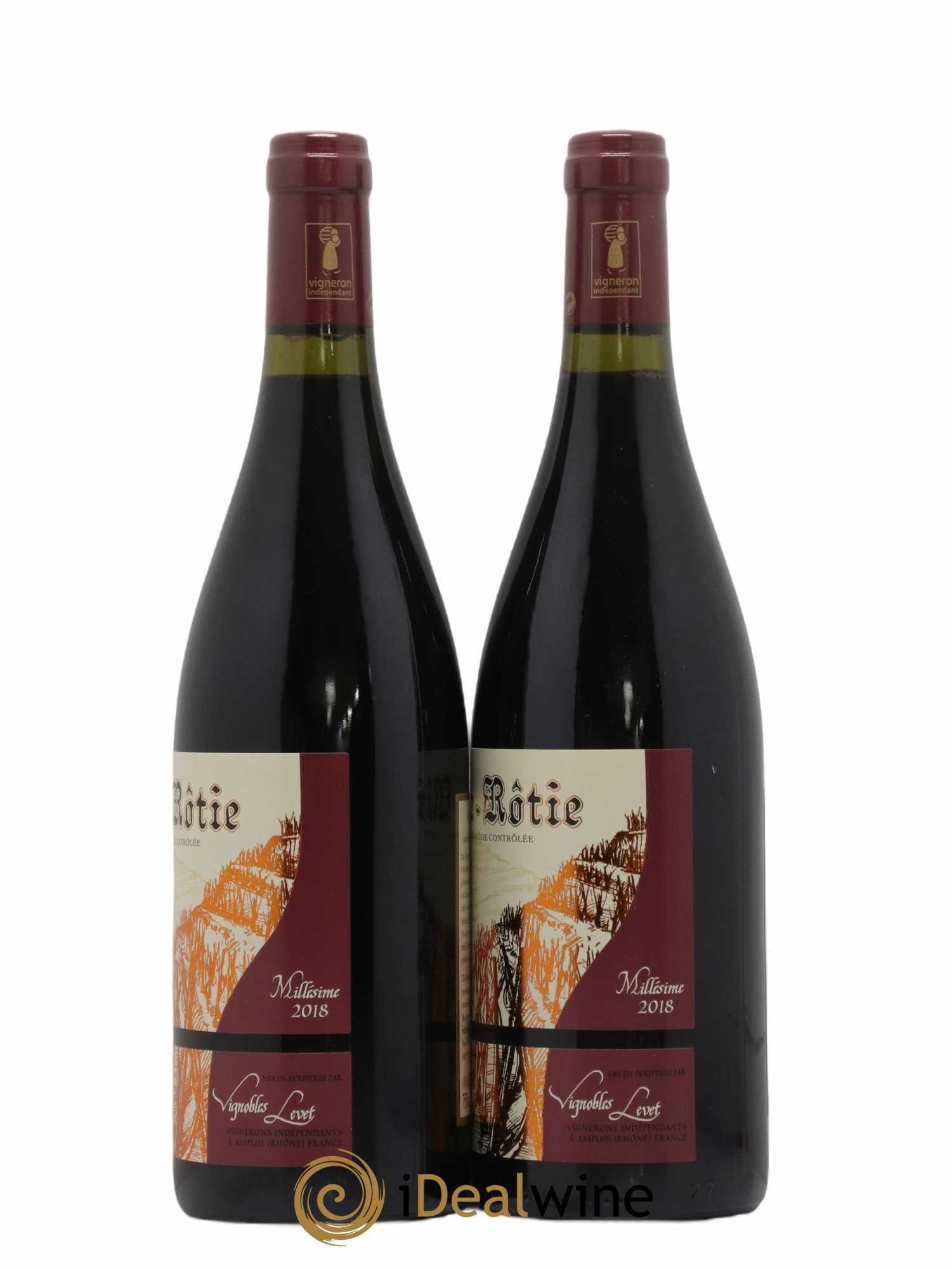 Côte-Rôtie Améthyste Vignobles Levet 2018 - Lot of 2 bottles - 1