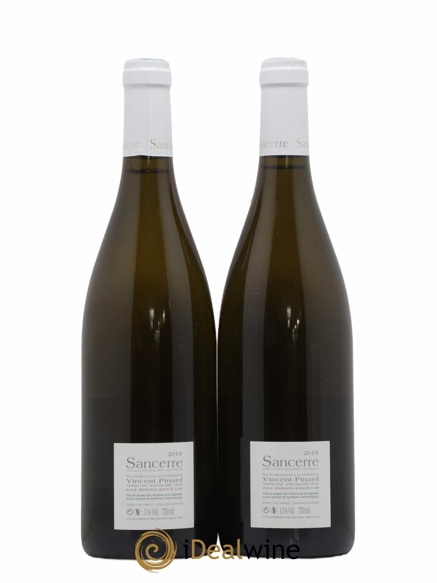 Sancerre Florès Vincent Pinard (sans prix de réserve) 2019 - Lot de 2 bouteilles - 1