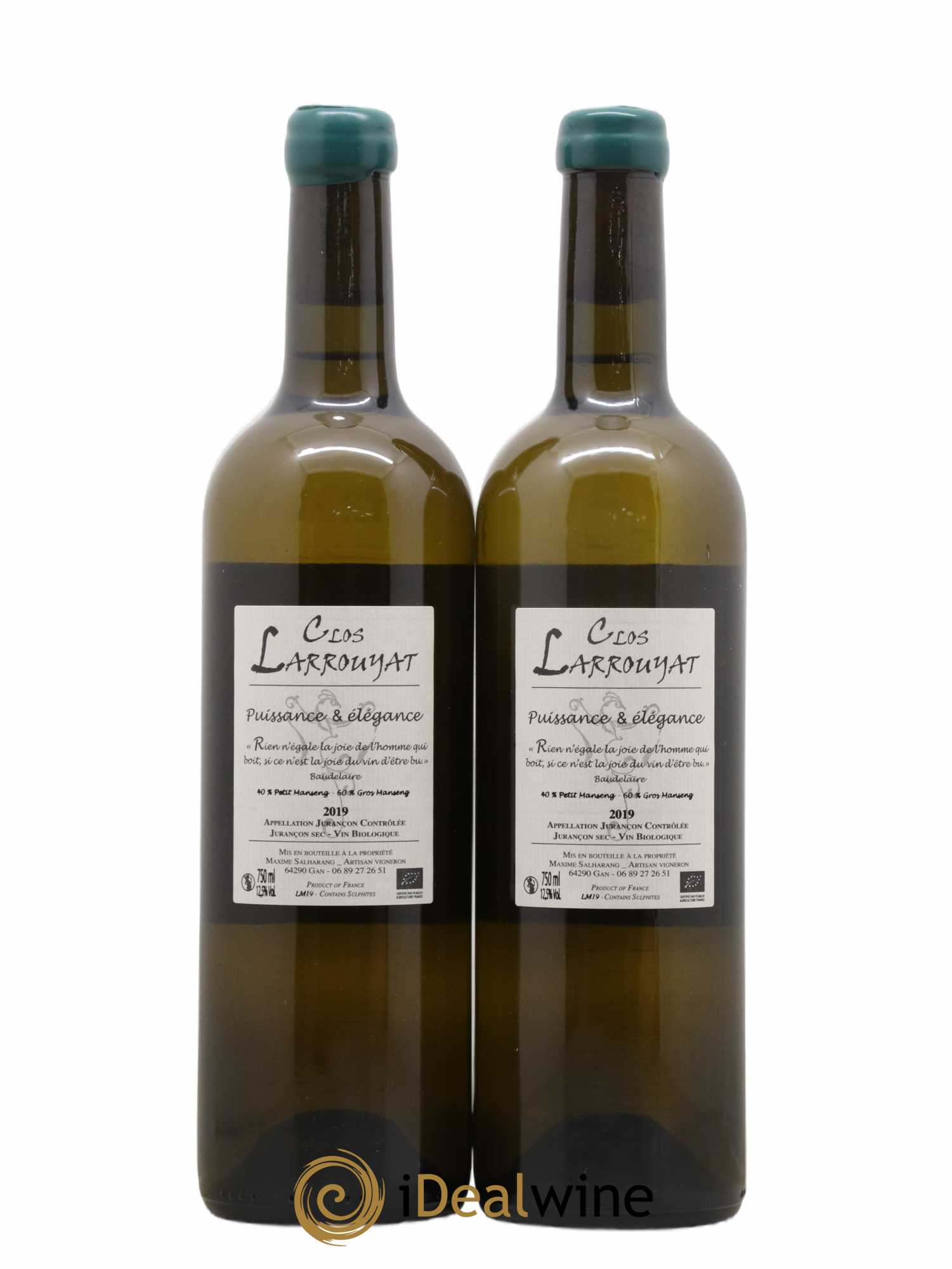 Jurançon sec Météore Clos Larrouyat 2019 - Lot de 2 bouteilles - 1