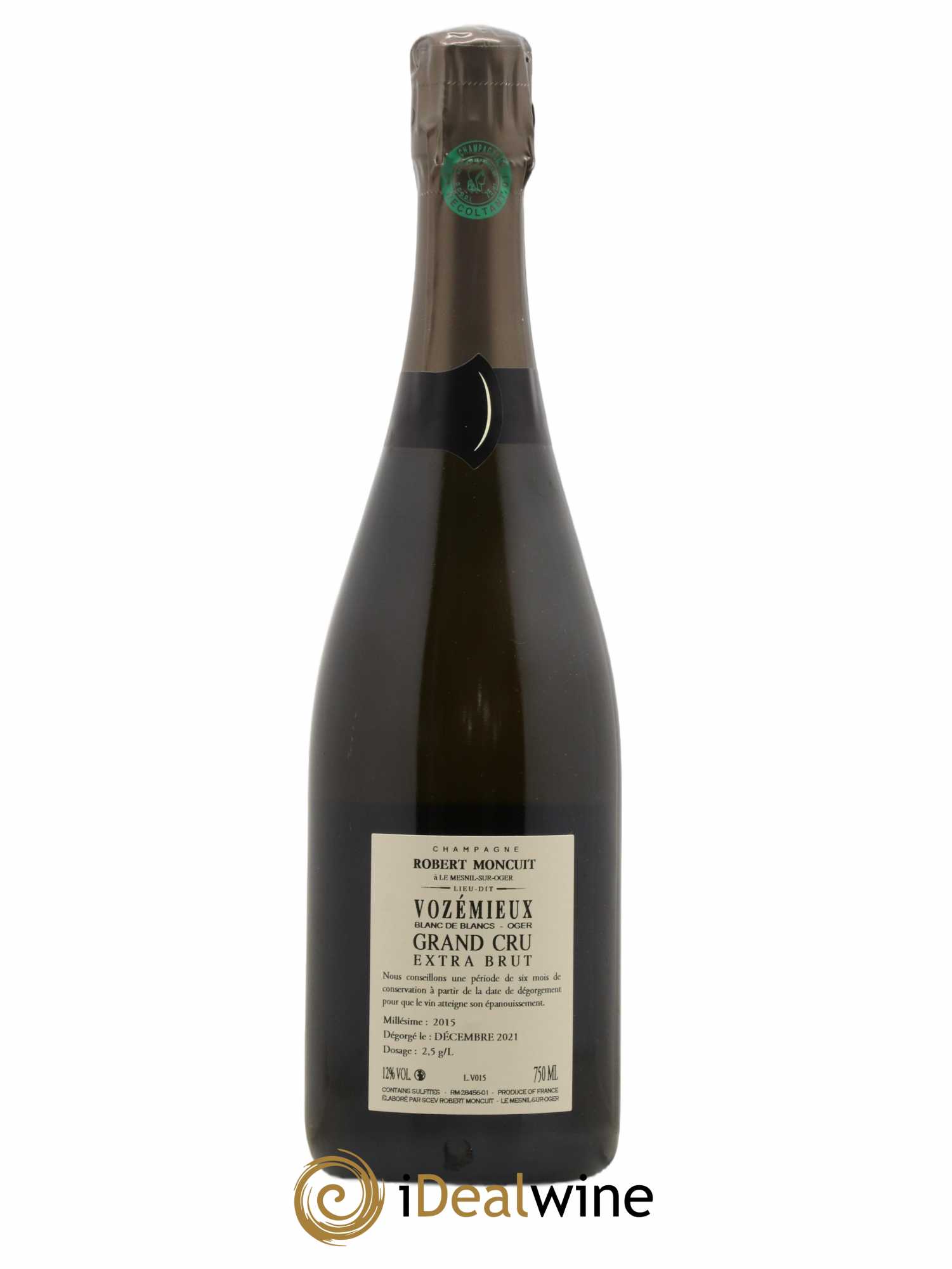 Vozémieux Blanc de Blancs Grand Cru Extra-Brut Robert Moncuit 2015 - Lot de 1 bouteille - 1