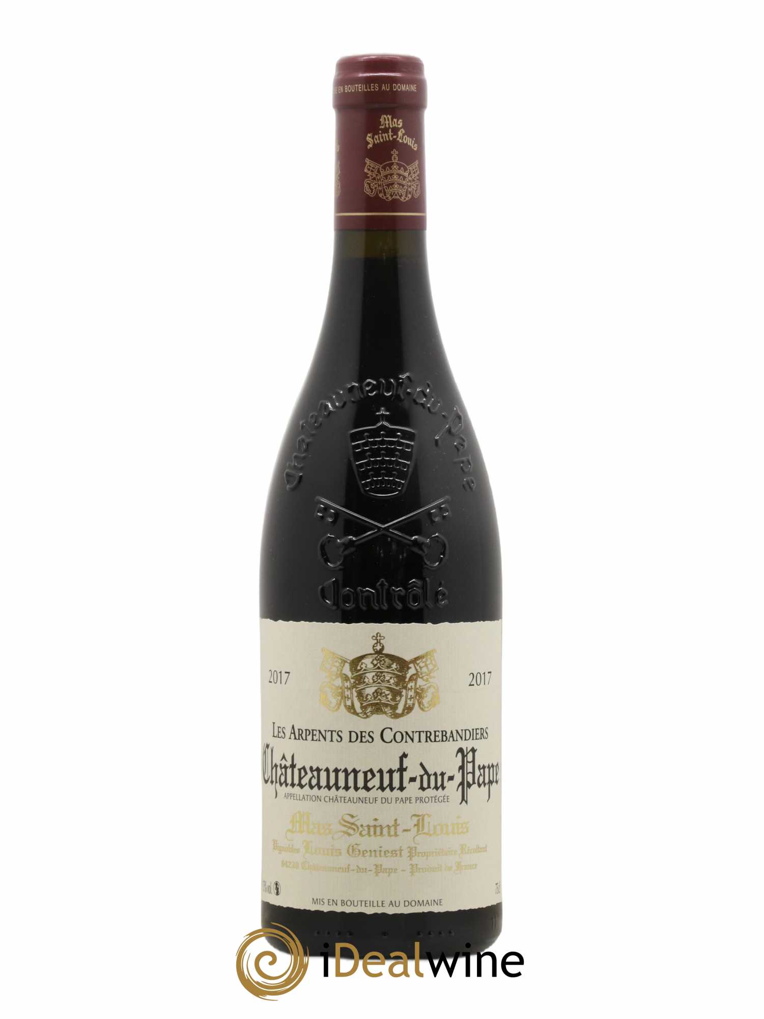 Châteauneuf-du-Pape Les Arpents des Contrebandiers Mas Saint-Louis (sans prix de réserve) 2017 - Lot de 1 bouteille - 0