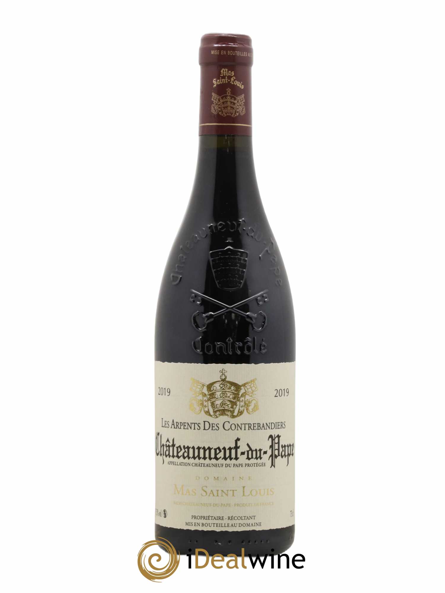 Châteauneuf-du-Pape Les Arpents des Contrebandiers Mas Saint-Louis (sans prix de réserve) 2019 - Lot de 1 bouteille - 0