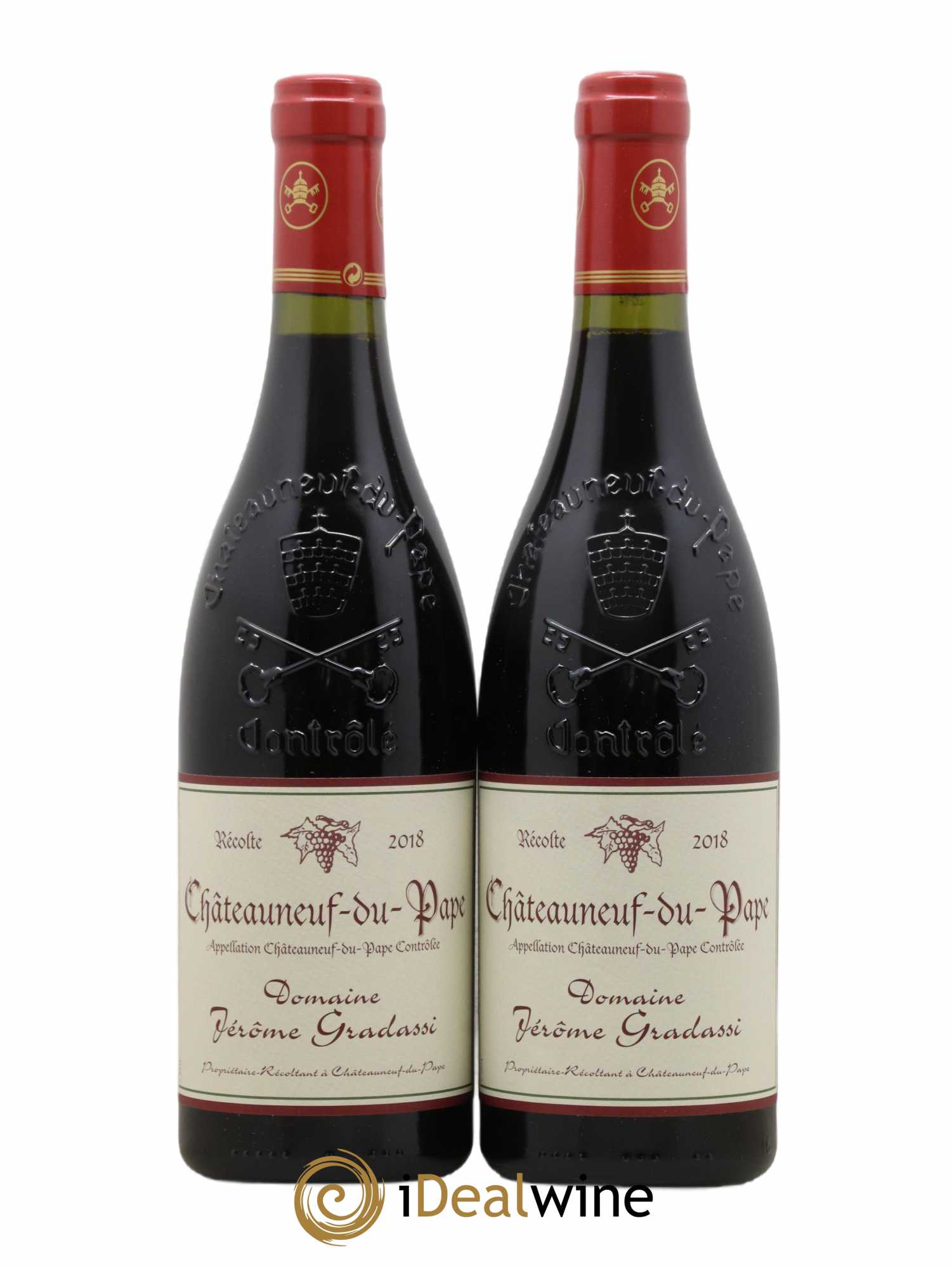 Châteauneuf-du-Pape Jérôme Gradassi 2018 - Posten von 2 Flaschen - 0