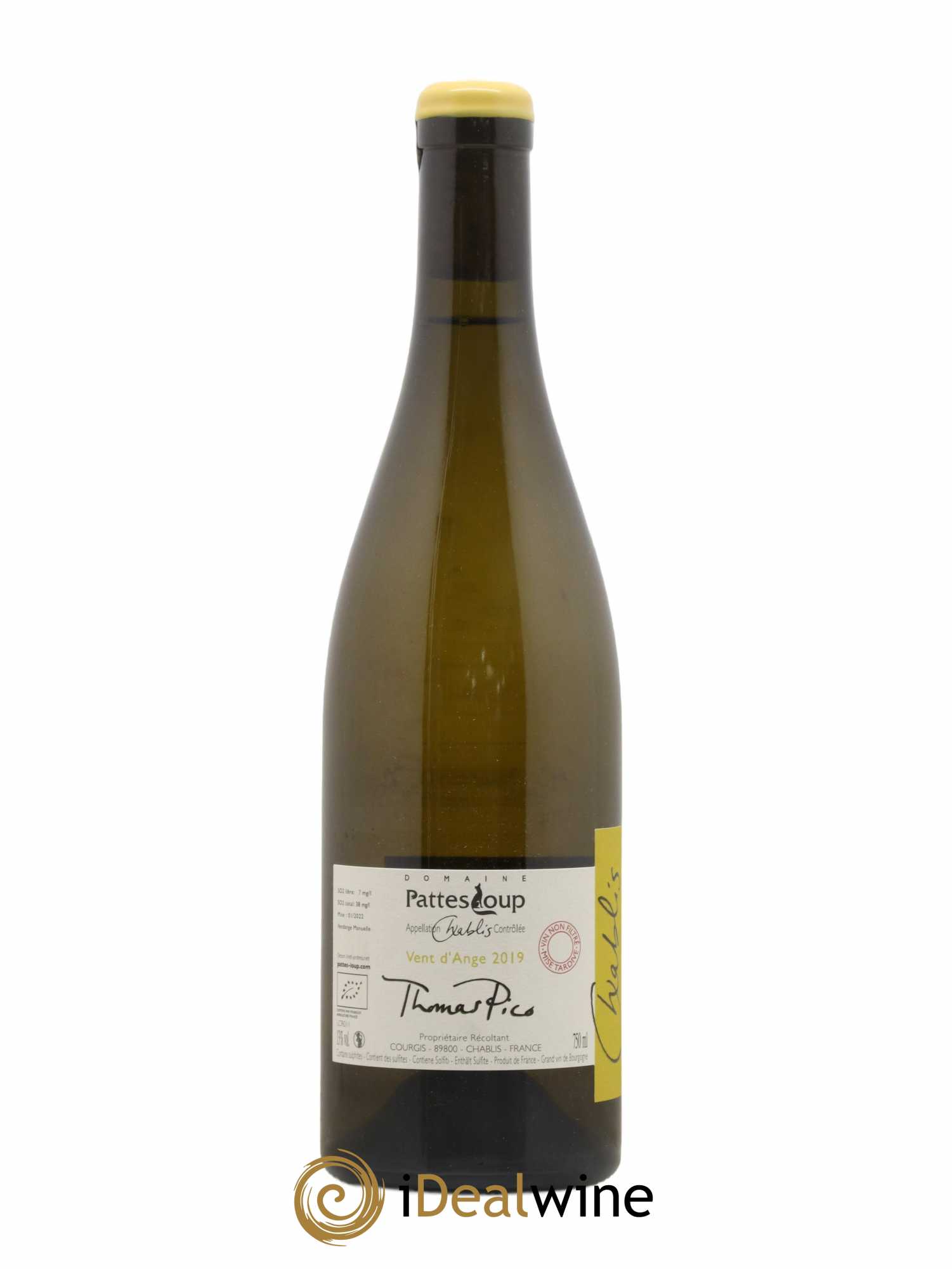 Chablis Vent d'Ange Pattes Loup (Domaine) 2019 - Lot de 1 bouteille - 1