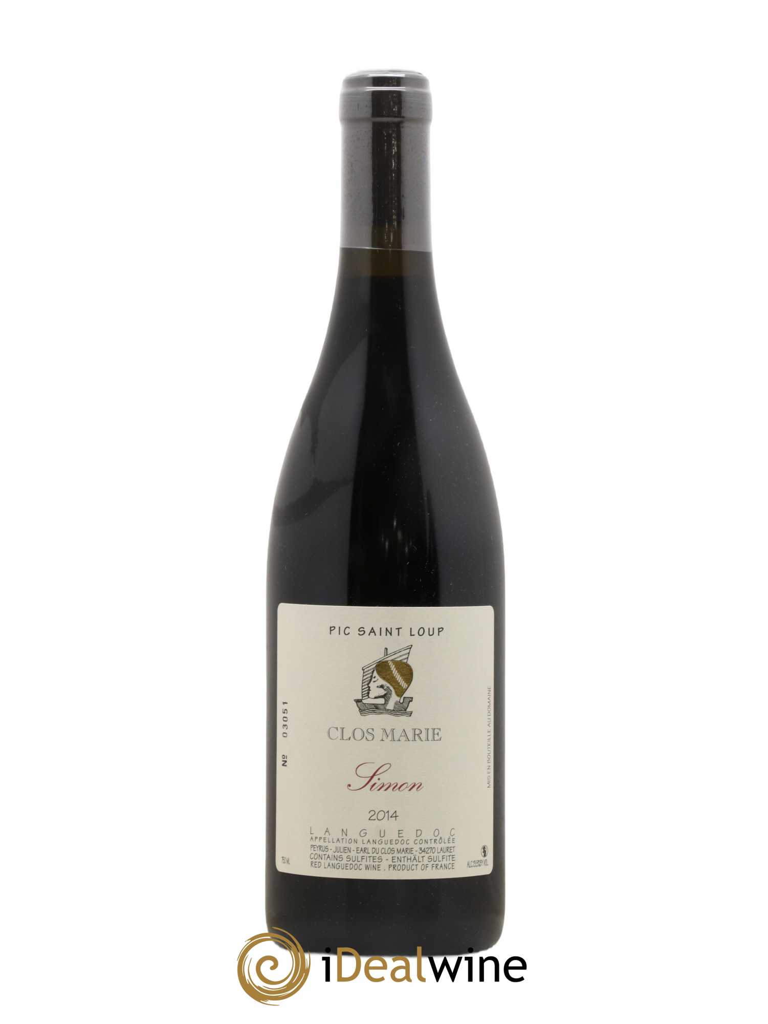 Pic Saint-Loup Clos Marie Cuvée Simon Christophe Peyrus et Françoise Julien 2014 - Lot de 1 bouteille - 0