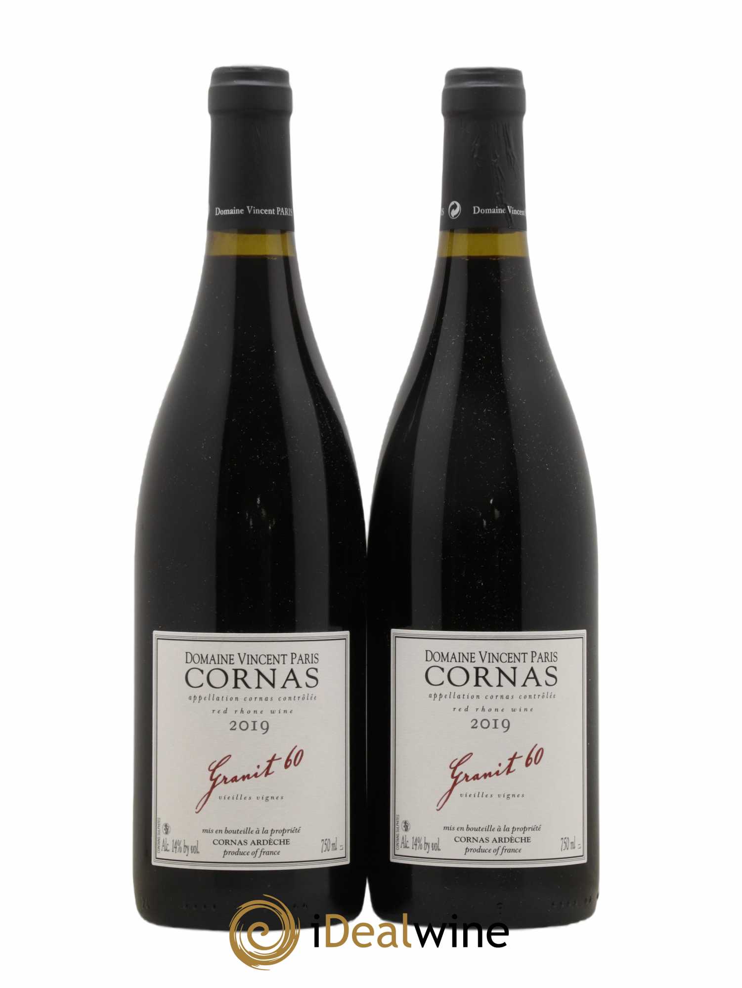 Cornas Granit 60 Vieilles Vignes Vincent Paris (sans prix de réserve) 2019 - Lot de 2 bouteilles - 0