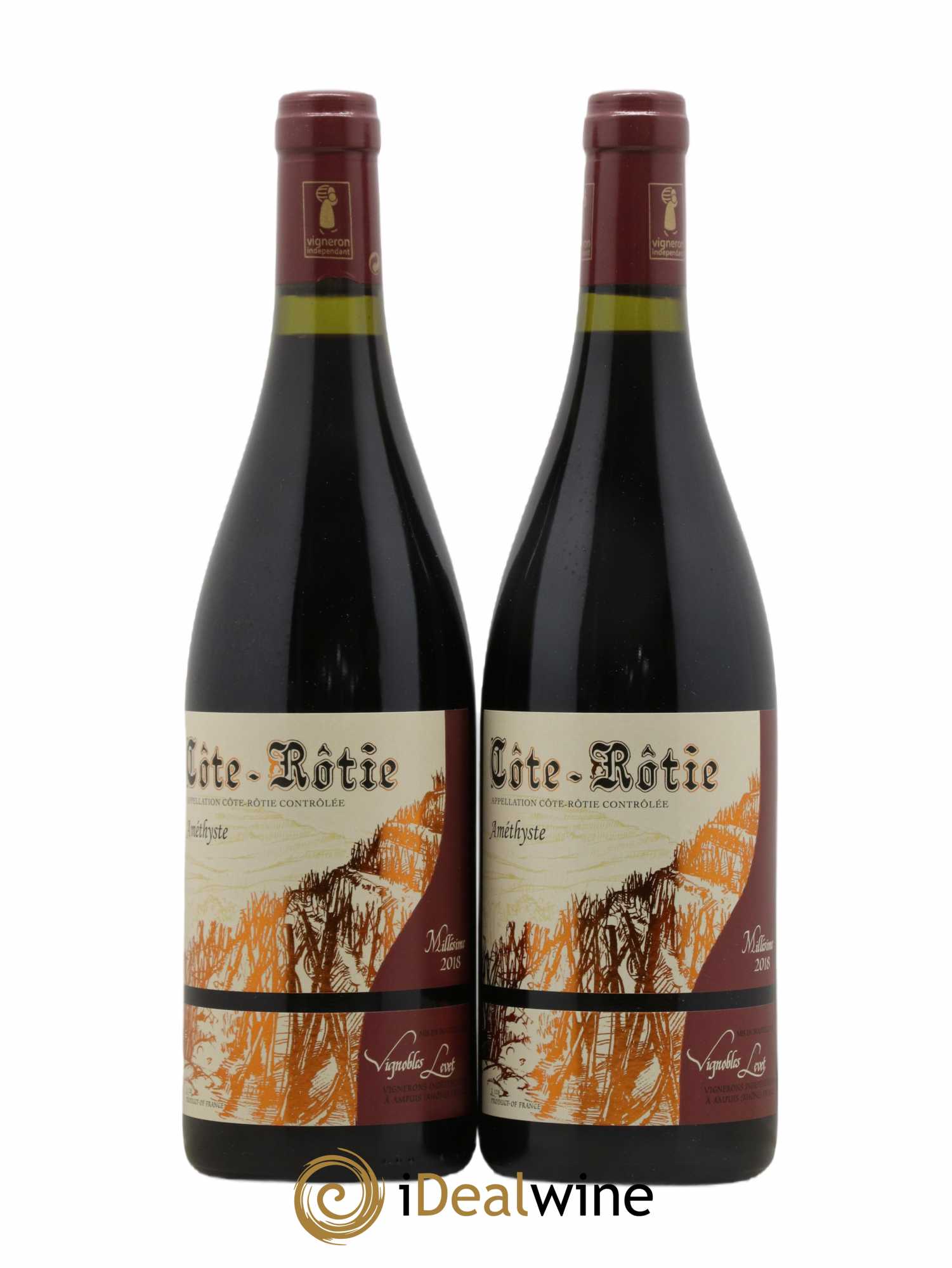 Côte-Rôtie Améthyste Vignobles Levet 2018 - Lot de 2 bouteilles - 0