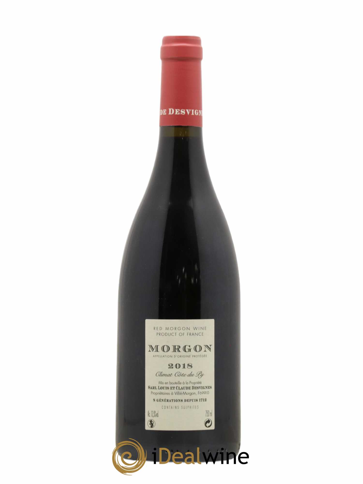 Morgon Côte de Py Javernières Louis-Claude Desvignes 2018 - Lot of 1 bottle - 1
