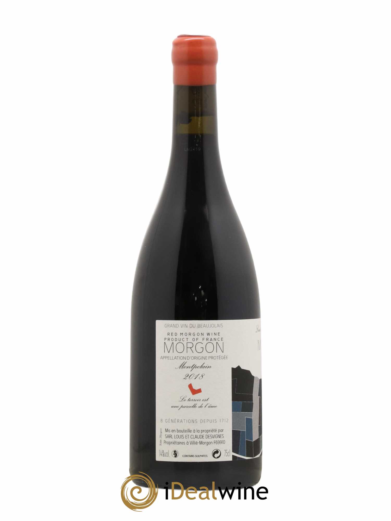 Morgon Montpelain Louis-Claude Desvignes 2018 - Lot of 1 bottle - 1