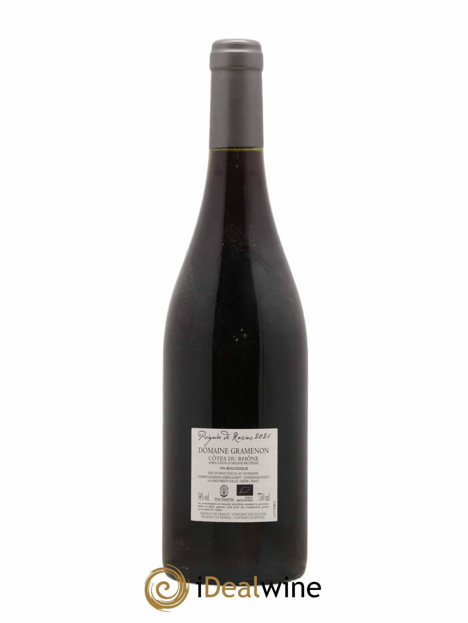 Côtes-du-Rhône Poignée de raisins Gramenon (Domaine) 2021 - Lot de 1 bouteille - 1