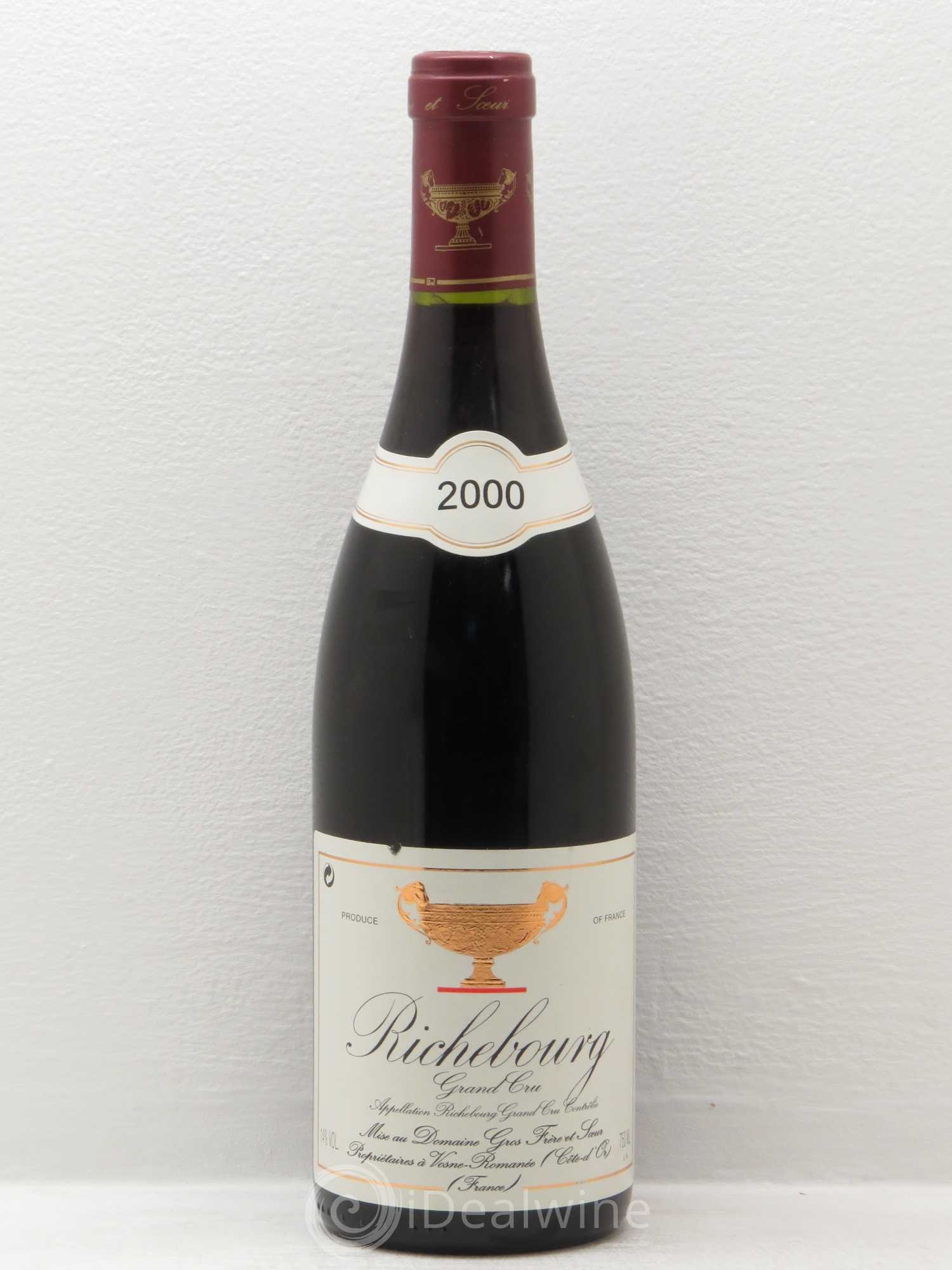 Richebourg Grand Cru Gros Frère & Soeur 2000 - Lot de 1 bouteille - 0