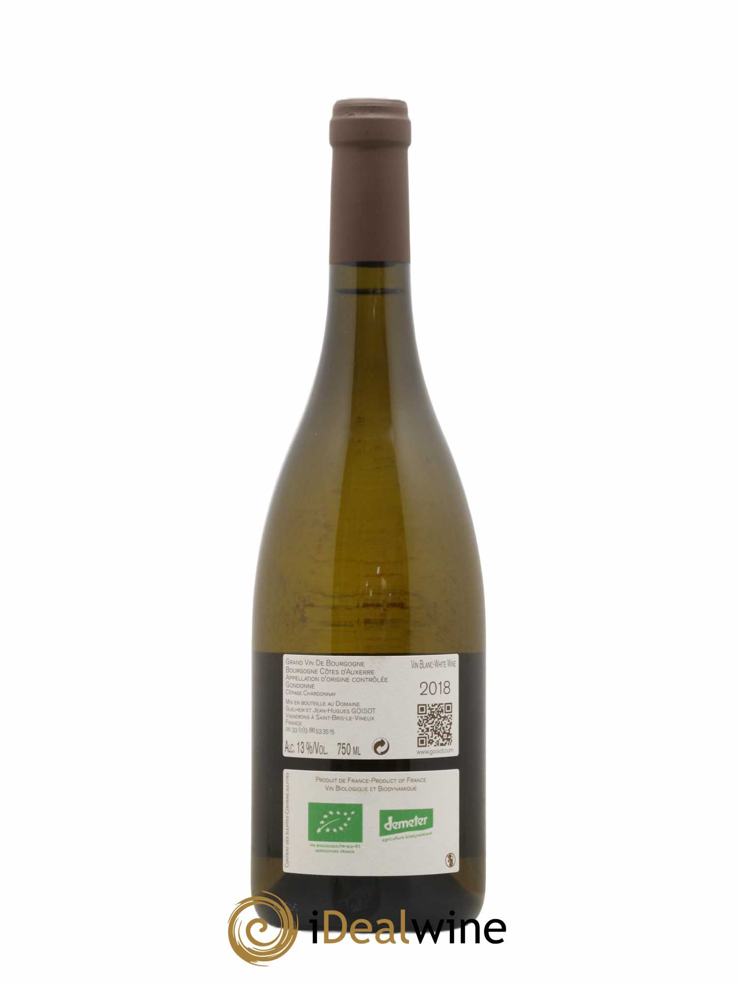 Bourgogne Côtes d'Auxerre Gondonne Goisot (sans prix de réserve) 2018 - Lot de 1 bouteille - 1