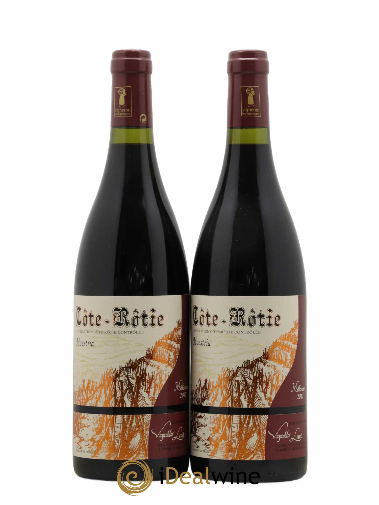 Côte-Rôtie Maestria Vignobles Levet 2017 - Lot de 2 bouteilles - 0