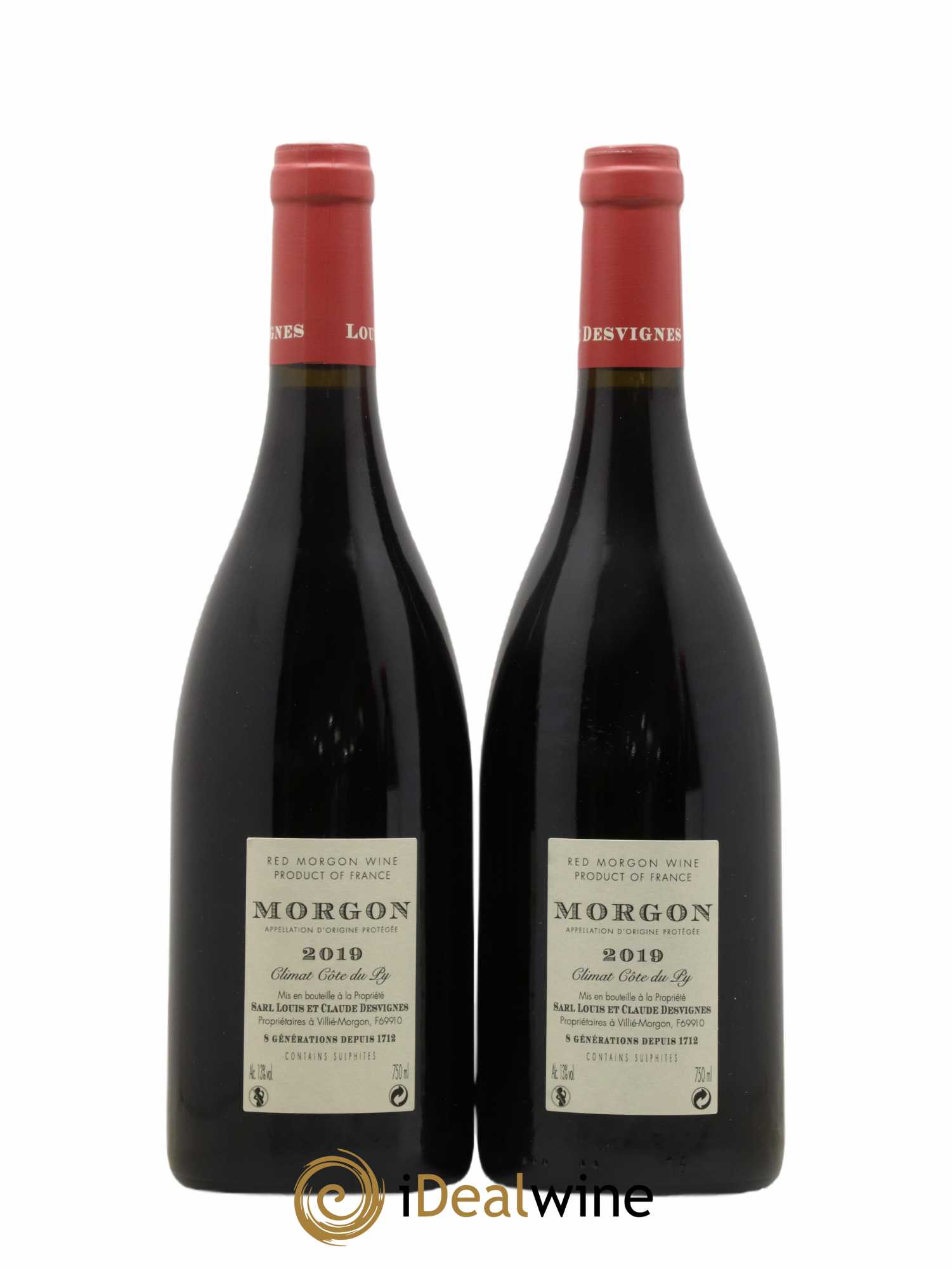 Morgon Côte de Py Javernières Louis-Claude Desvignes 2019 - Lot de 2 bouteilles - 1