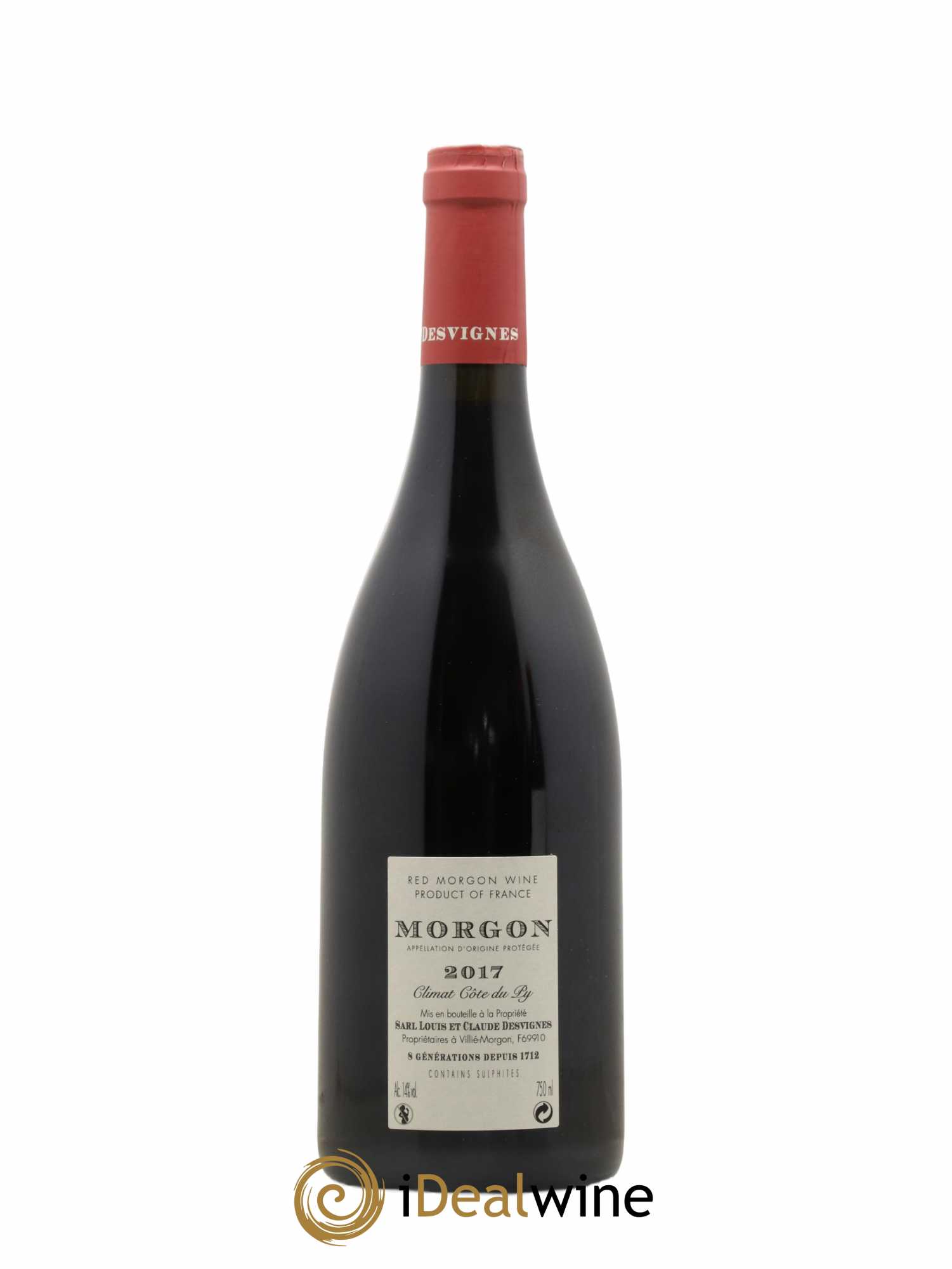 Morgon Côte du Py Louis-Claude Desvignes 2017 - Lot of 1 bottle - 1