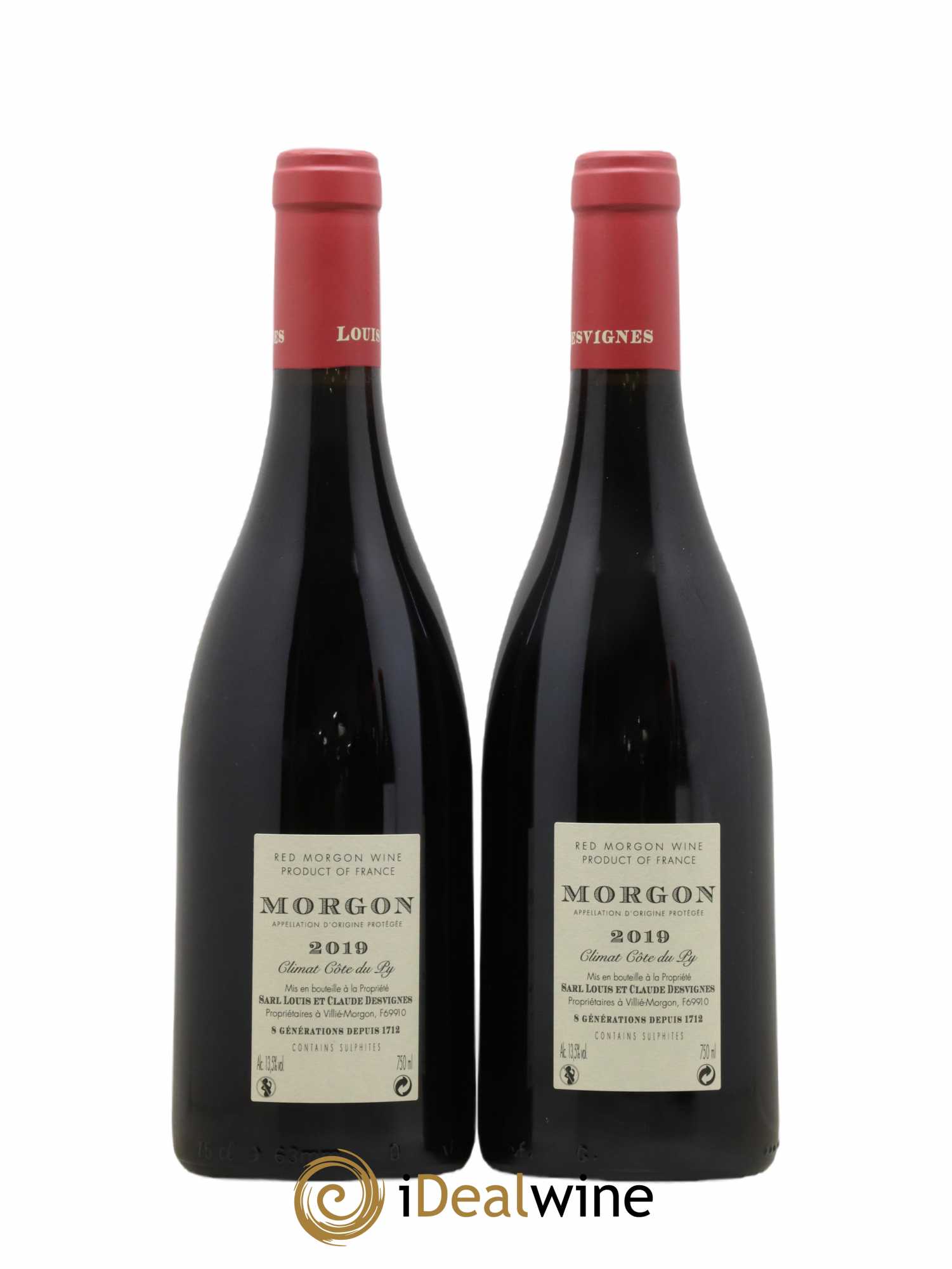 Morgon Côte du Py Louis-Claude Desvignes 2019 - Lot de 2 bouteilles - 1