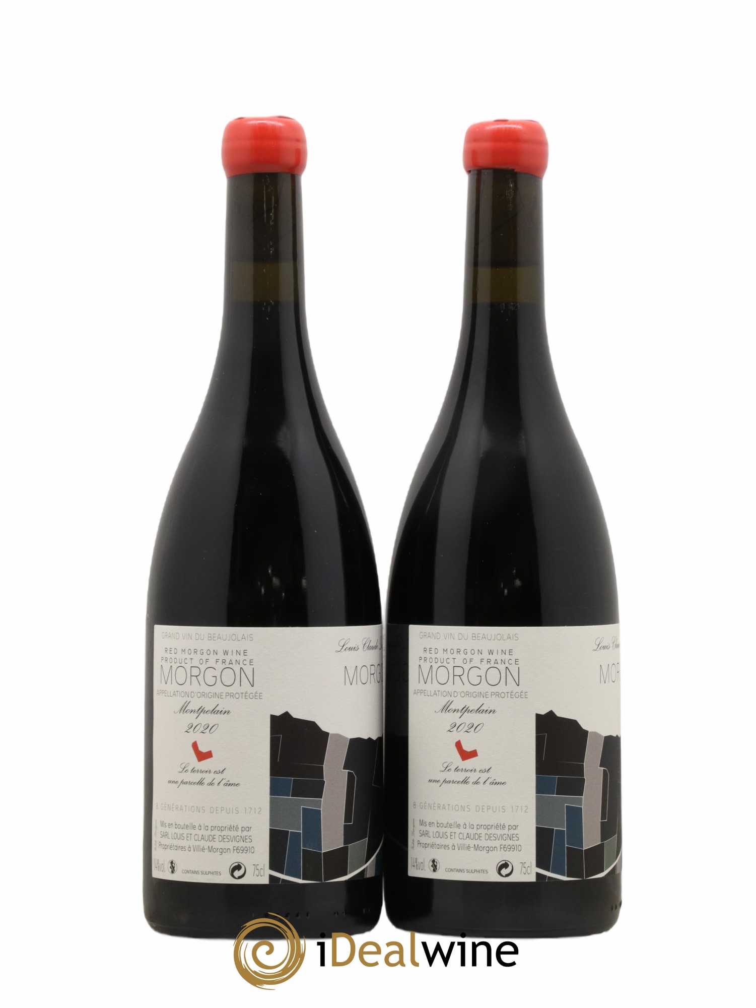 Morgon Montpelain Louis-Claude Desvignes 2020 - Lot de 2 bouteilles - 1