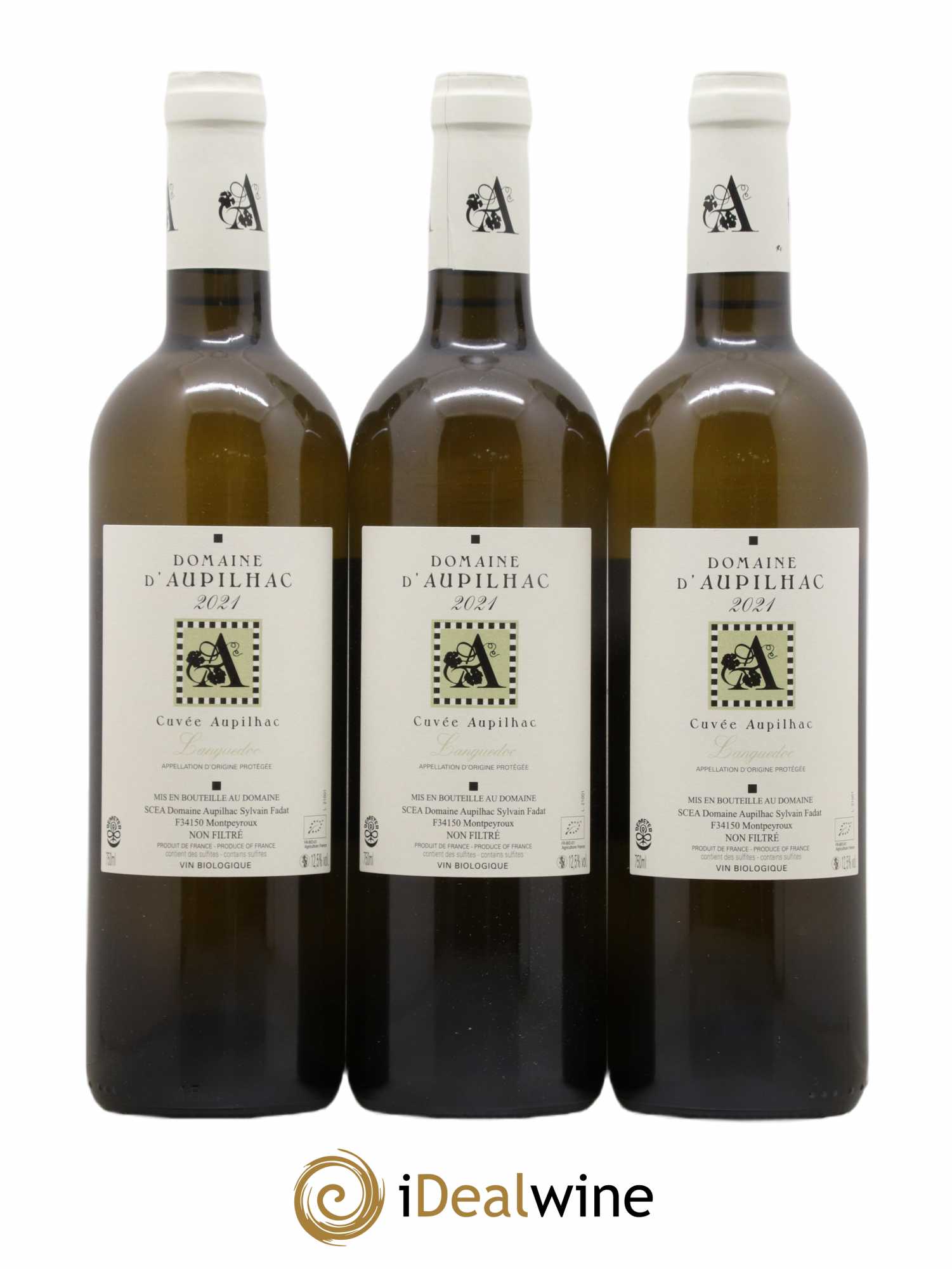 Languedoc Aupilhac (Domaine d') Cuvée Aupilhac Sylvain Fadat (senza prezzo di riserva) 2021 - Lotto di 3 bottiglie - 0
