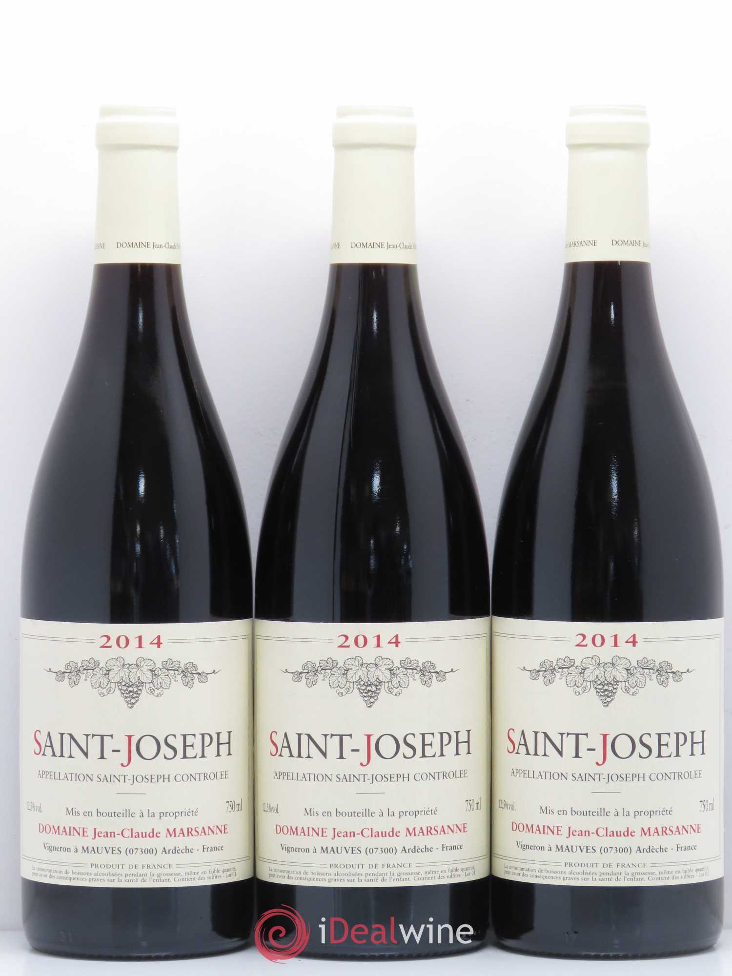 Saint-Joseph Jean-Claude Marsanne (Domaine) (sans prix de réserve) 2014 - Lot de 3 bouteilles - 0
