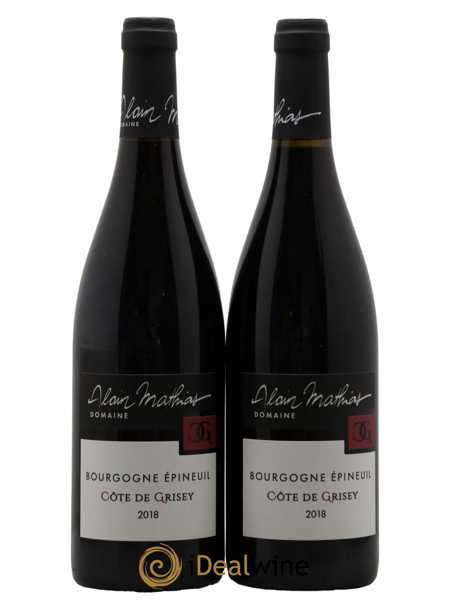 Bourgogne Epineuil Côte De Grisey Alain Mathias 2018 - Lot de 2 bouteilles - 0