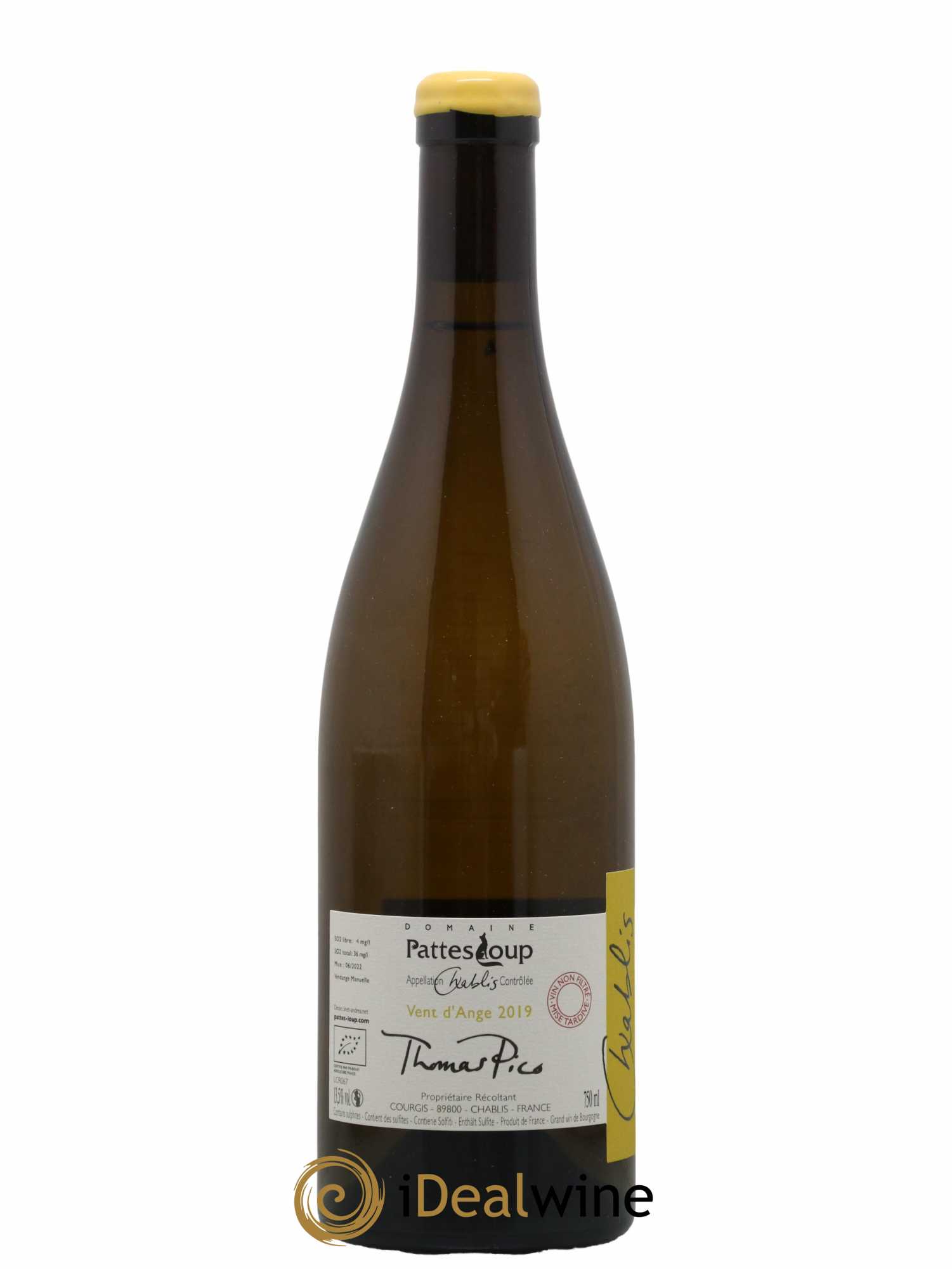 Chablis Vent d'Ange Pattes Loup (Domaine) 2019 - Lot de 1 bouteille - 1