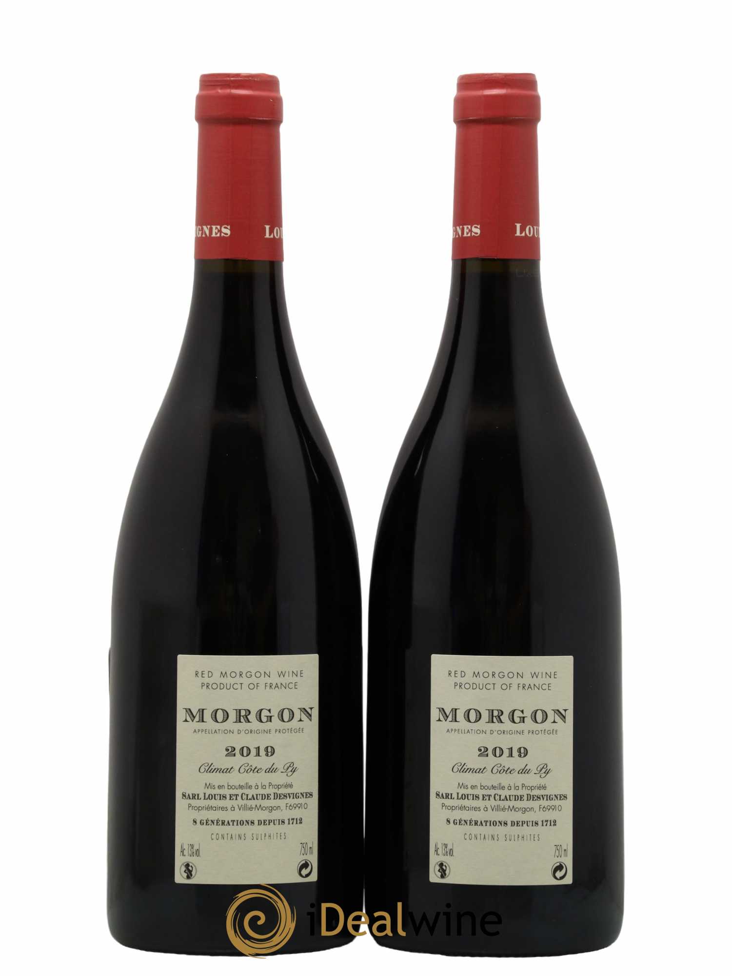 Morgon Côte de Py Javernières Louis-Claude Desvignes 2019 - Lot de 2 bouteilles - 1