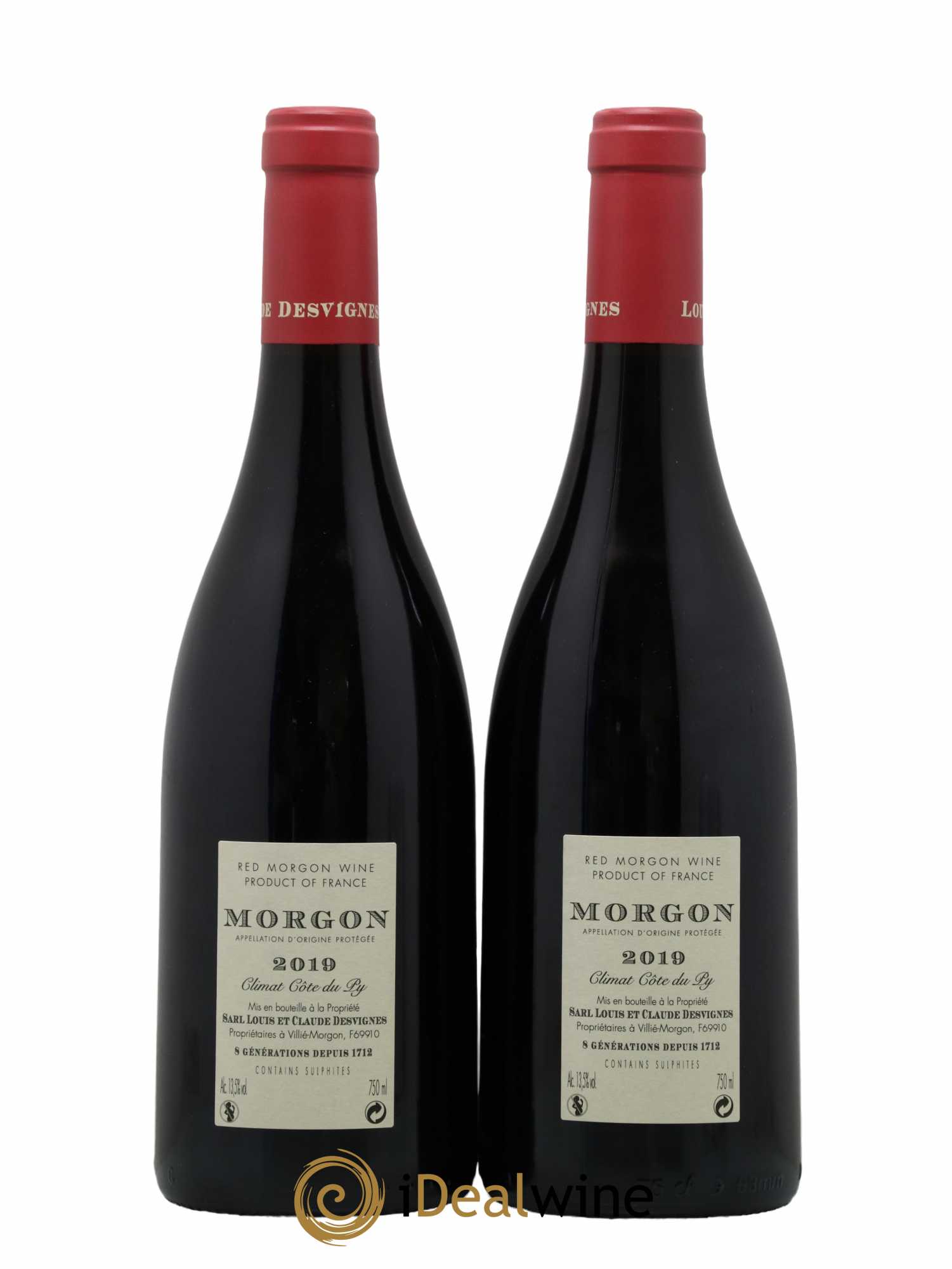 Morgon Côte du Py Louis-Claude Desvignes 2019 - Lot de 2 bouteilles - 1