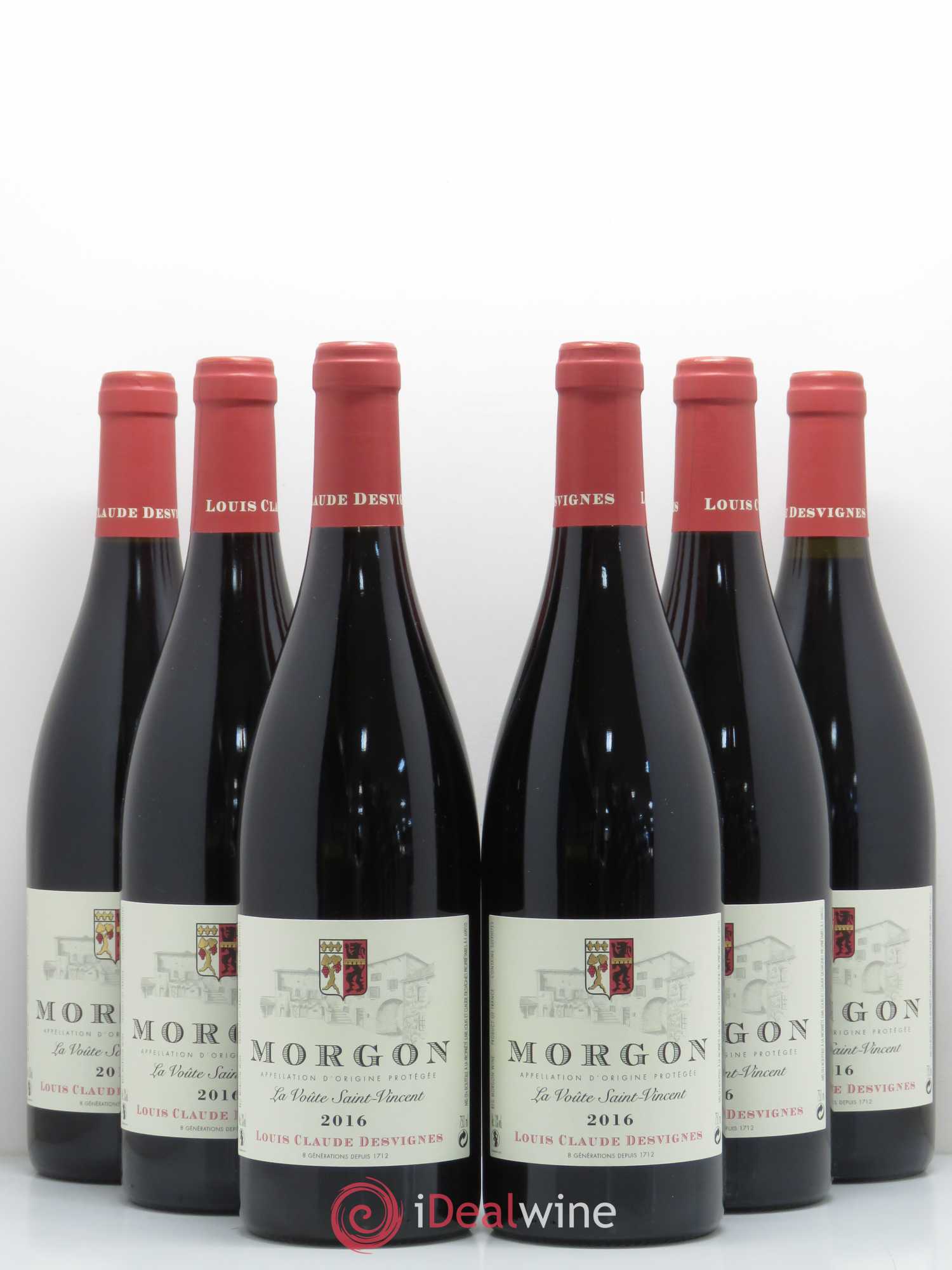 Morgon La Voûte Saint Vincent Louis-Claude Desvignes 2016 - Lot de 6 bouteilles - 0
