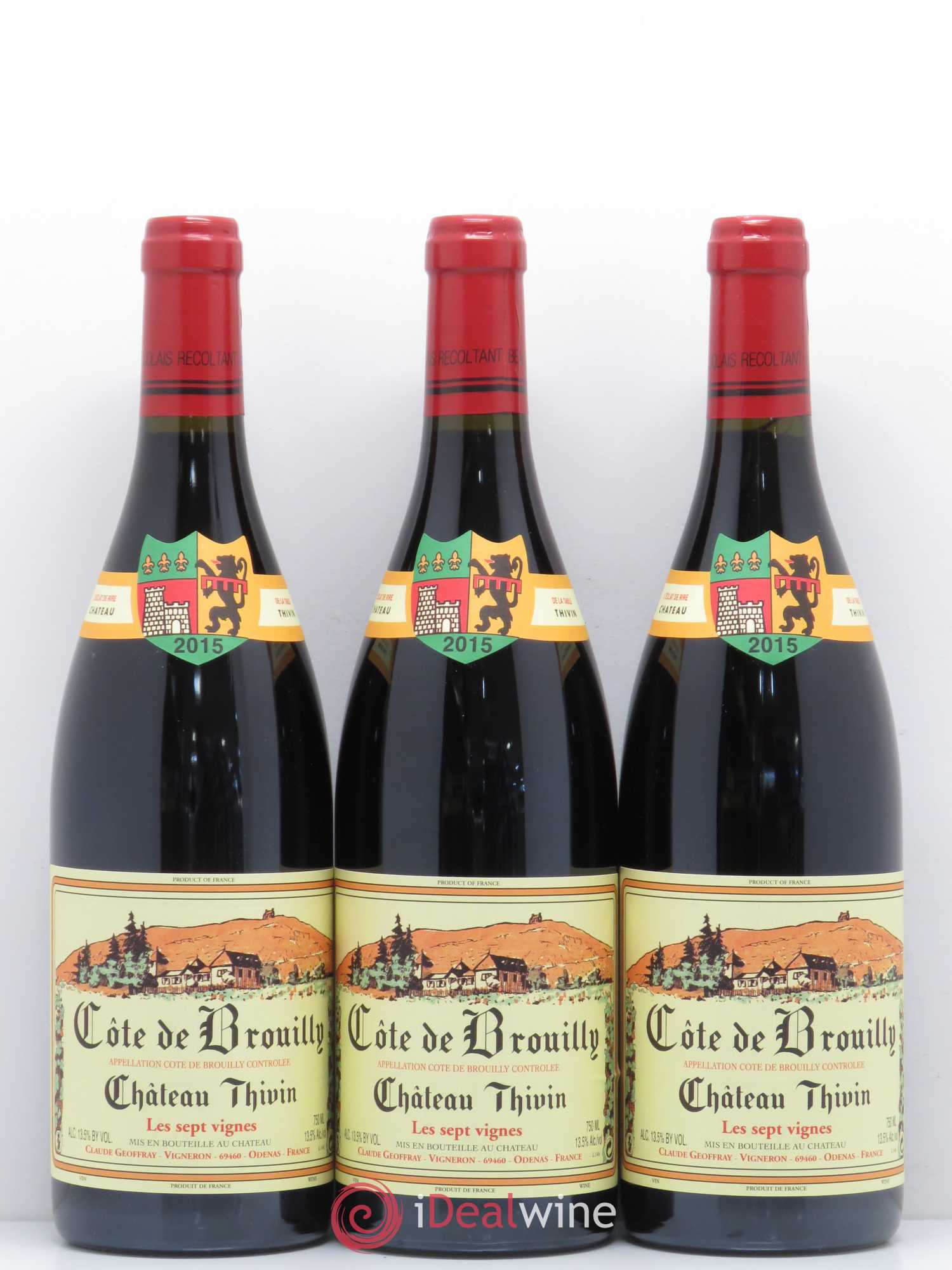 Côte de Brouilly Les 7 Vignes Château Thivin 2015 - Lot de 6 bouteilles - 1