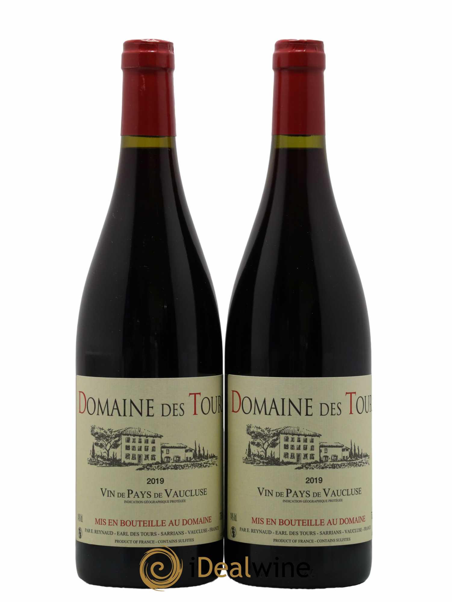 Vaucluse (Vin de Pays de Vaucluse) Domaine des Tours Emmanuel Reynaud 2019 - Lot de 2 bouteilles - 0