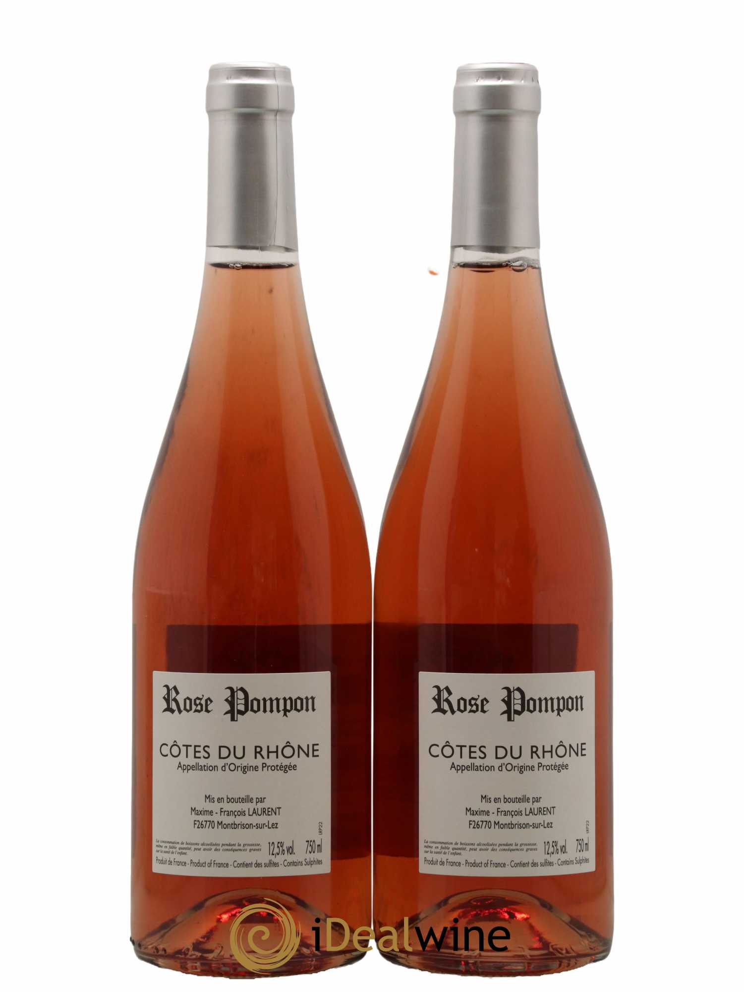 Côtes-du-Rhône Rose Pompon Domaine Maxime François Laurent 2022 - Lot de 2 bouteilles - 1