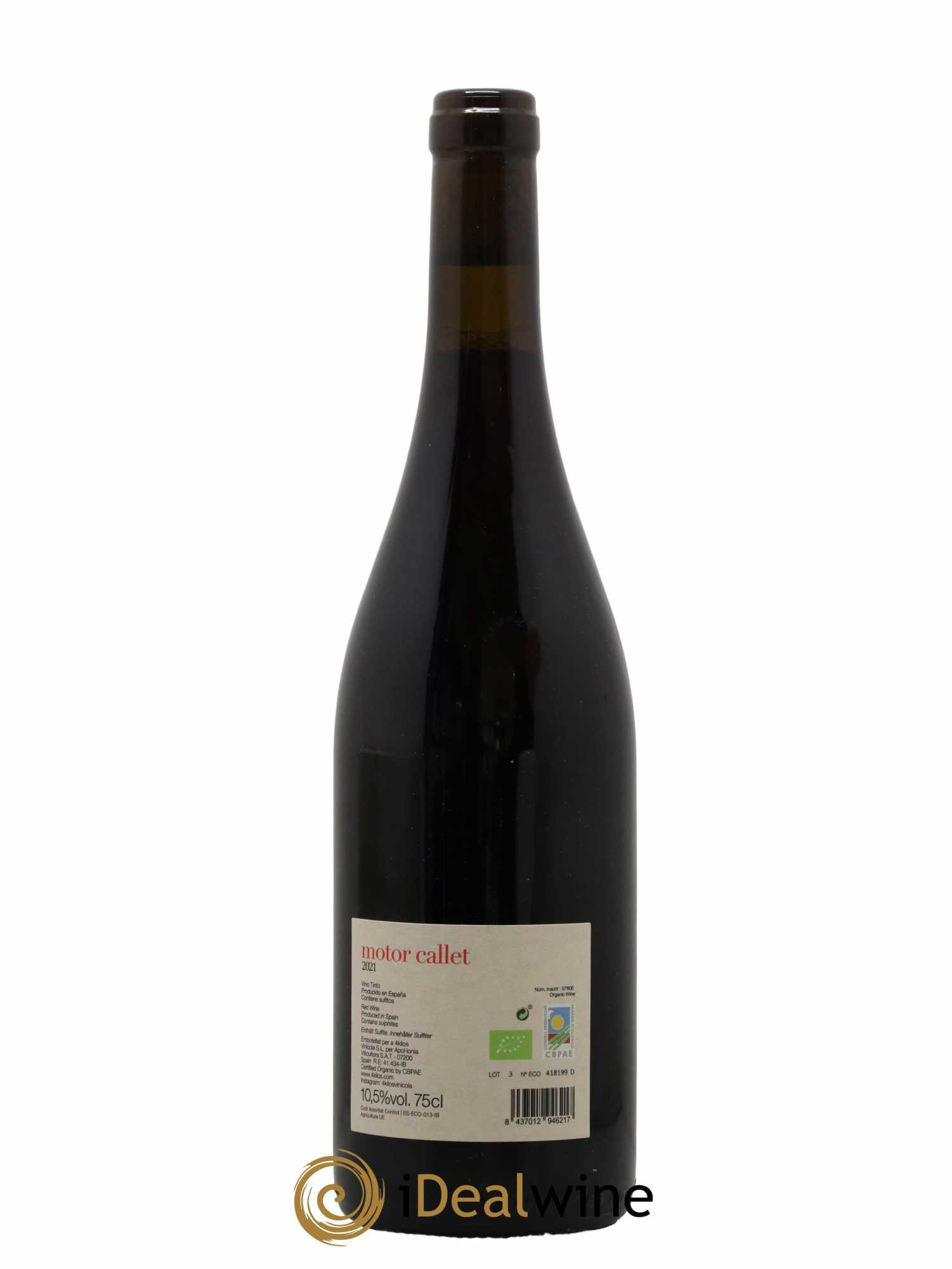Espagne Vino de la Tierra de Mallorca Motor Callet 4 Kilos Vinicola 2021 - Posten von 1 Flasche - 1