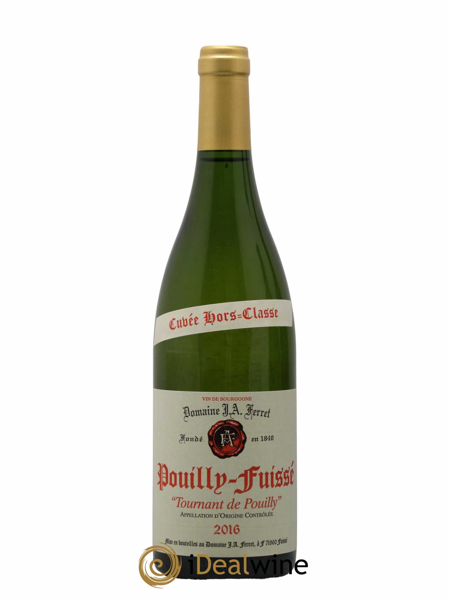 Pouilly-Fuissé 1er Cru Hors Classe Tournant de Pouilly J.A. Ferret (Domaine) 2016 - Lot de 1 bouteille - 0