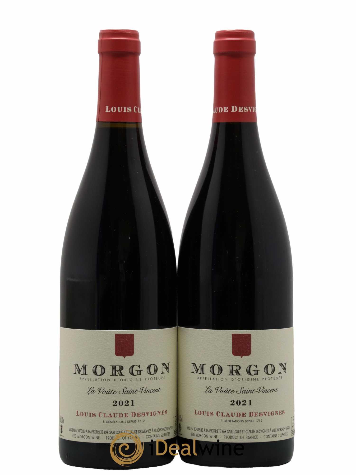 Morgon La Voûte Saint Vincent Louis-Claude Desvignes 2021 - Lot de 2 bouteilles - 0