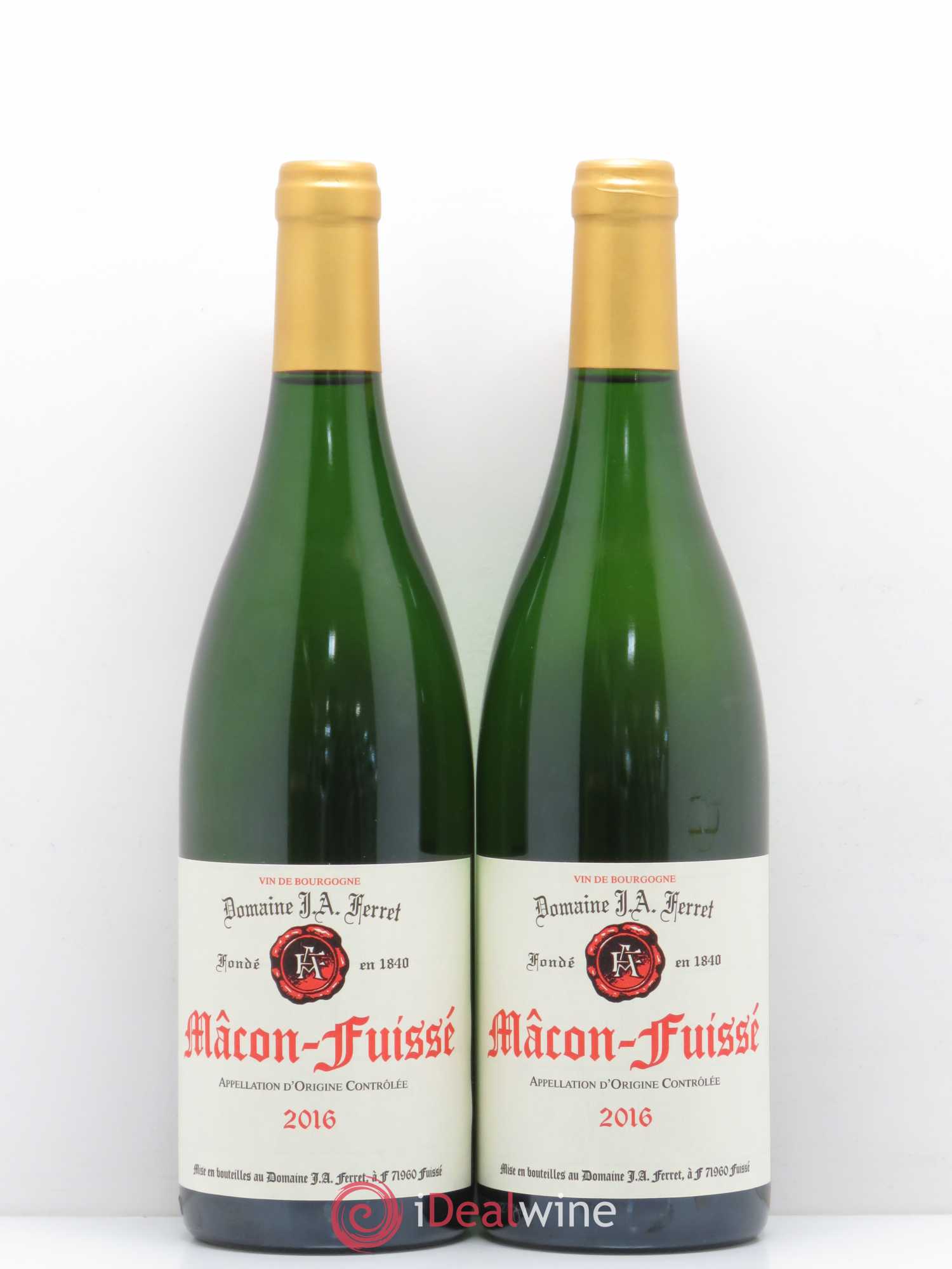 Mâcon-Fuissé J.A. Ferret (Domaine) 2016 - Lot de 5 bouteilles - 2