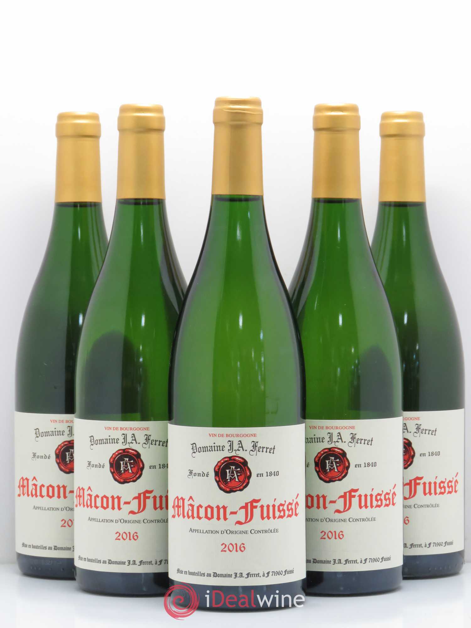Mâcon-Fuissé J.A. Ferret (Domaine) 2016 - Lot de 5 bouteilles - 0