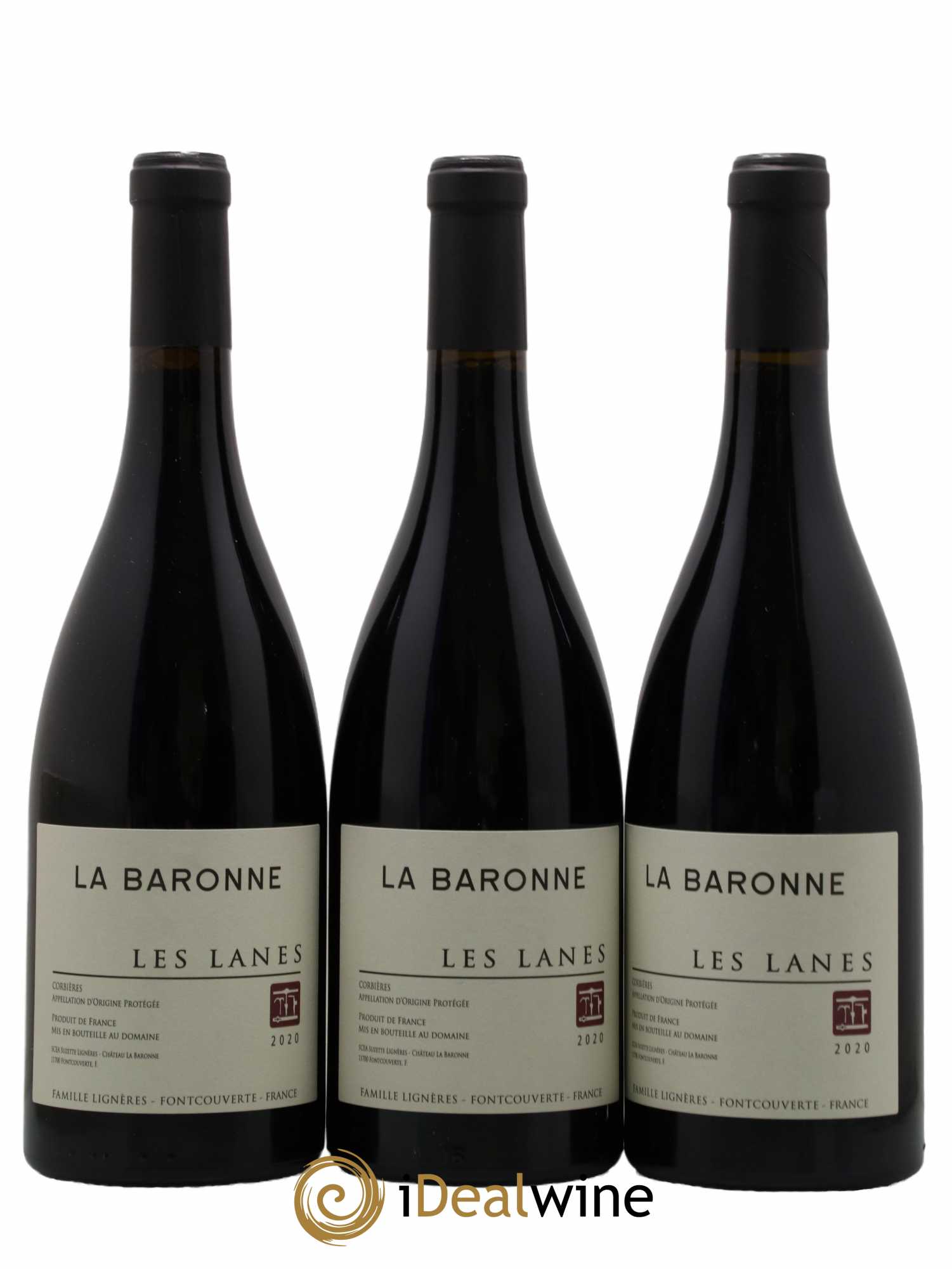 Corbières Les Lanes Château La Baronne 2020 - Lot de 3 bouteilles - 0