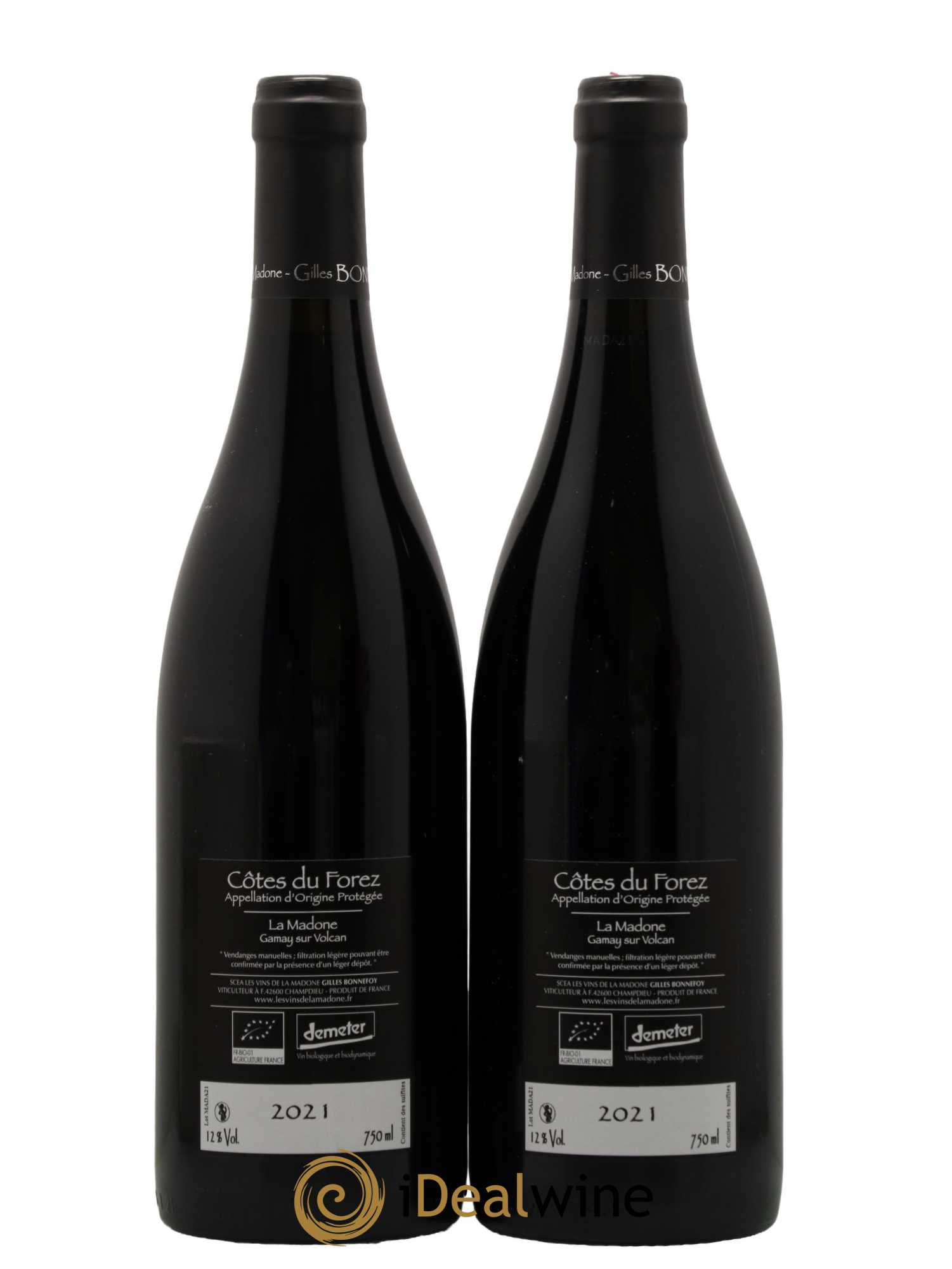 Divers Côtes du Forez La Madone Les Vins de la Madone Gilles Bonnefoy 2021 - Lot de 2 bouteilles - 1