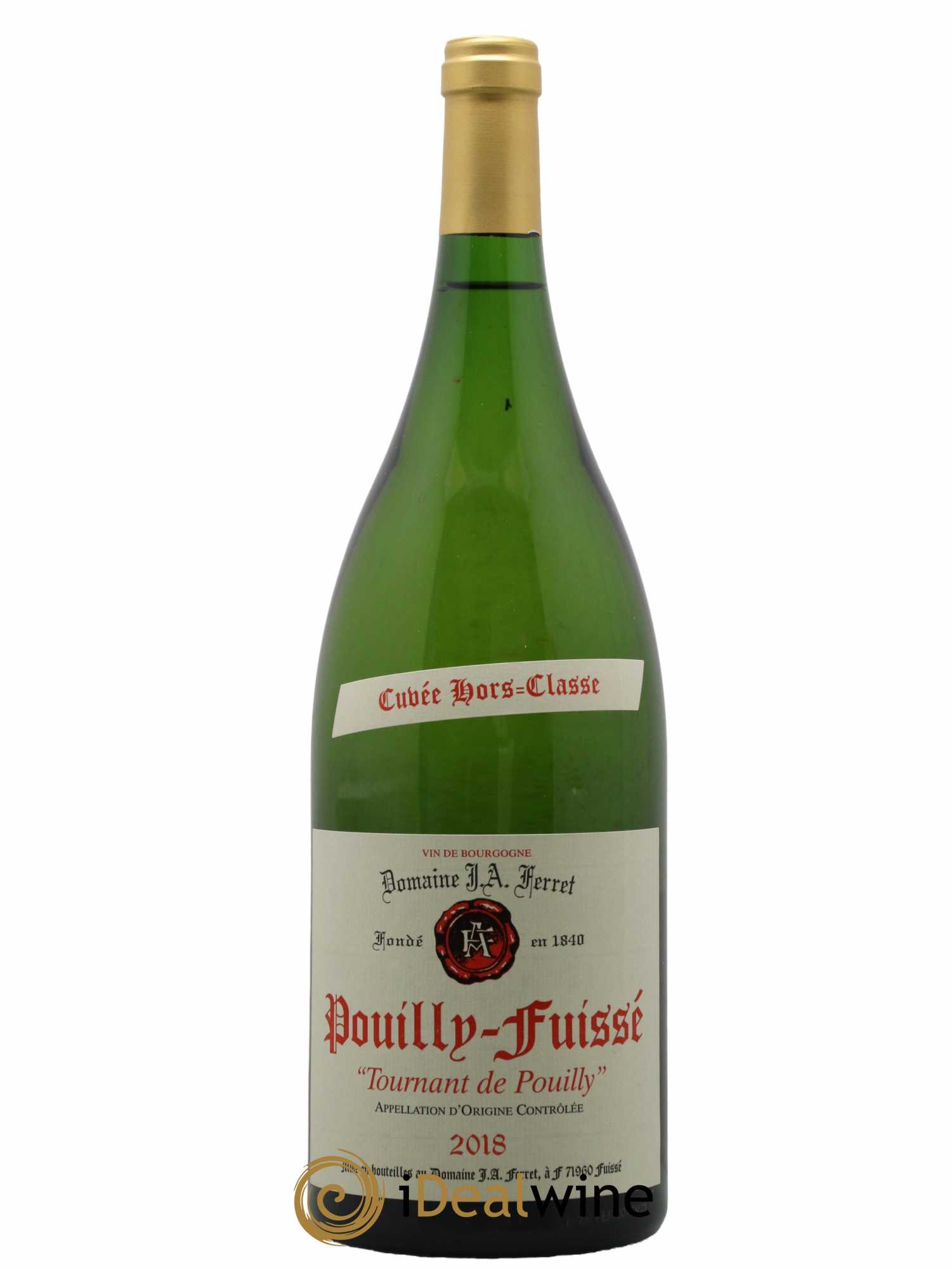 Pouilly-Fuissé 1er Cru Hors Classe Tournant de Pouilly J.A. Ferret (Domaine) 2018 - Lot de 1 magnum - 0