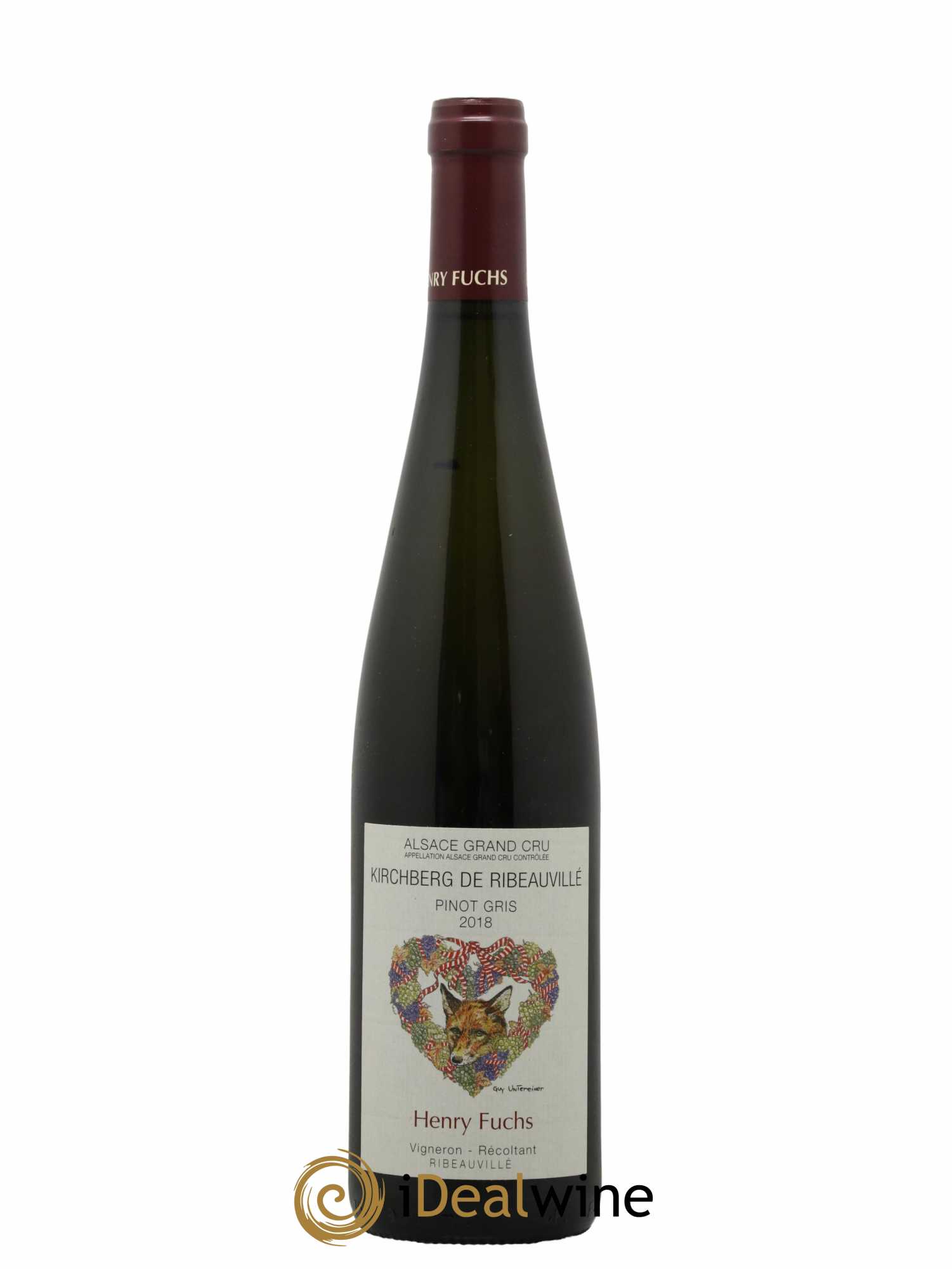 Alsace Grand cru Pinot gris Kirchberg Domaine Henry Fuchs 2018 - Lot de 1 bouteille - 0