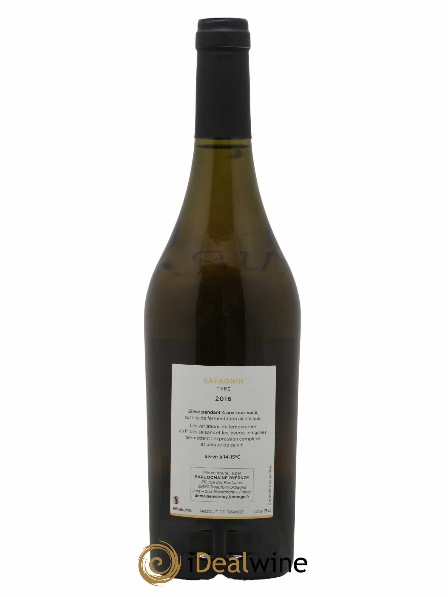 Côtes du Jura Savagnin 4 ans de voile Guillaume Overnoy 2016 - Lot of 1 bottle - 1