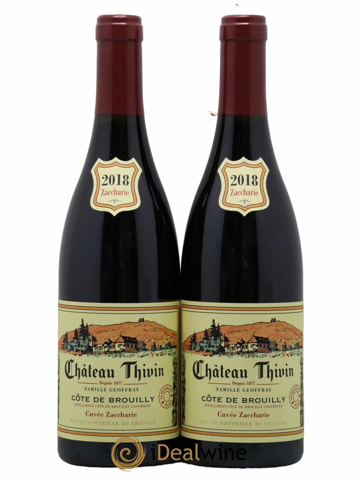 Côte de Brouilly Cuvée Zaccharie Château Thivin 2018 - Lot de 2 bouteilles - 0
